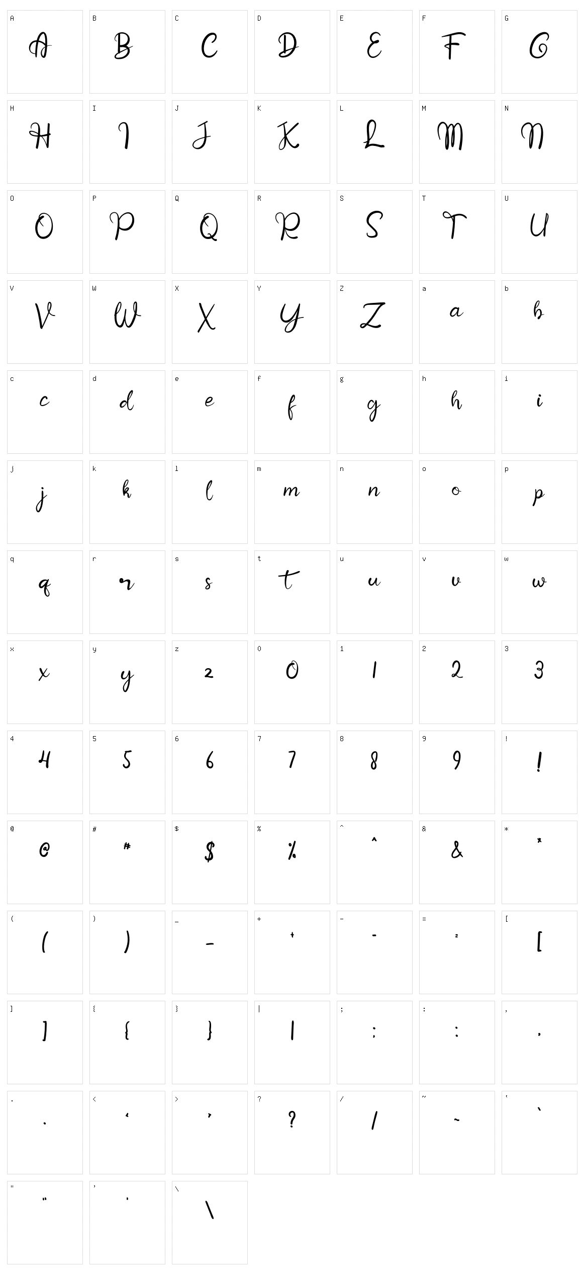Homeday Character Set