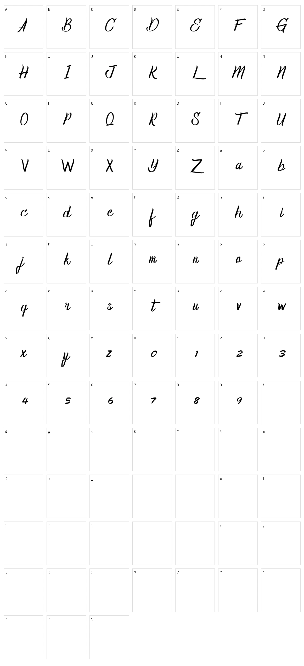 Homerun Character Set