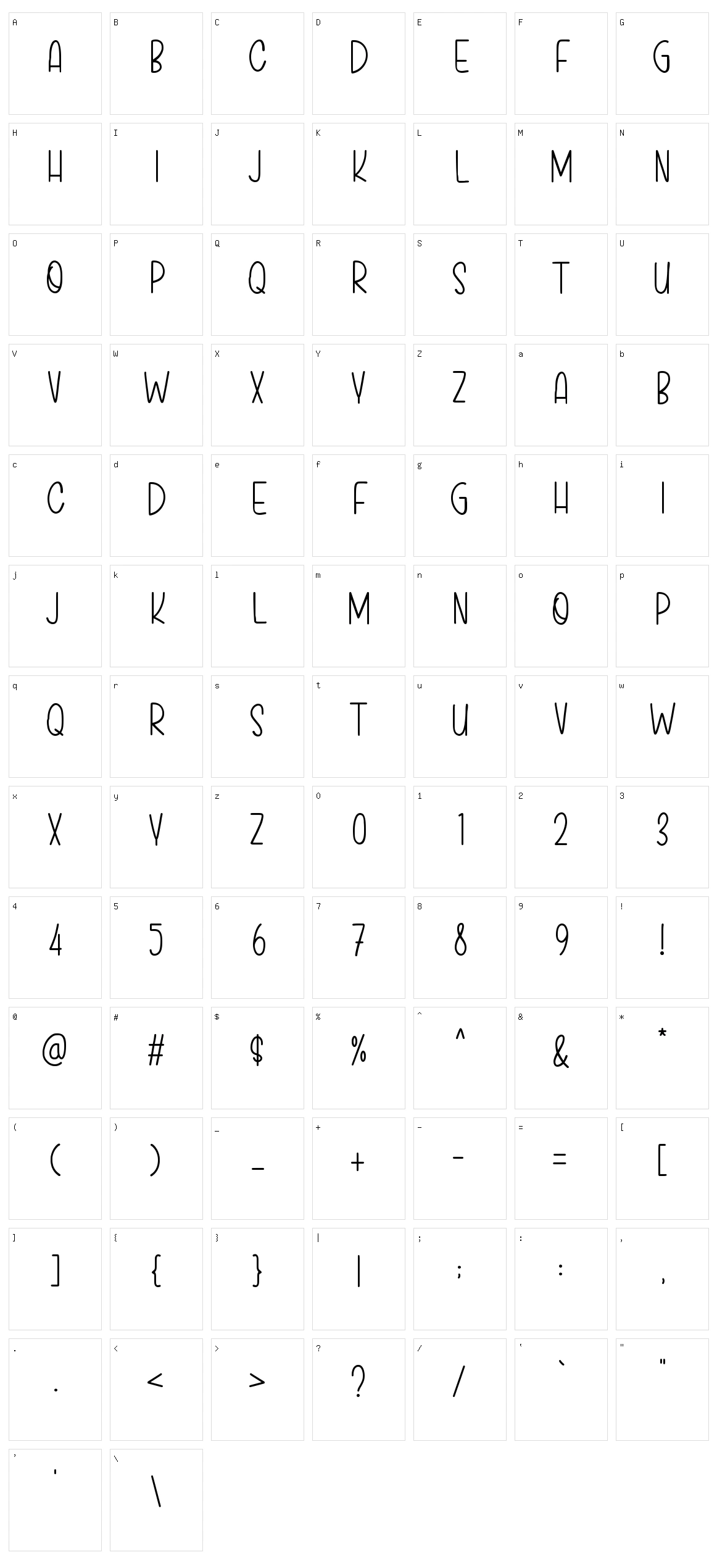 Honey Waffles Script Character Set