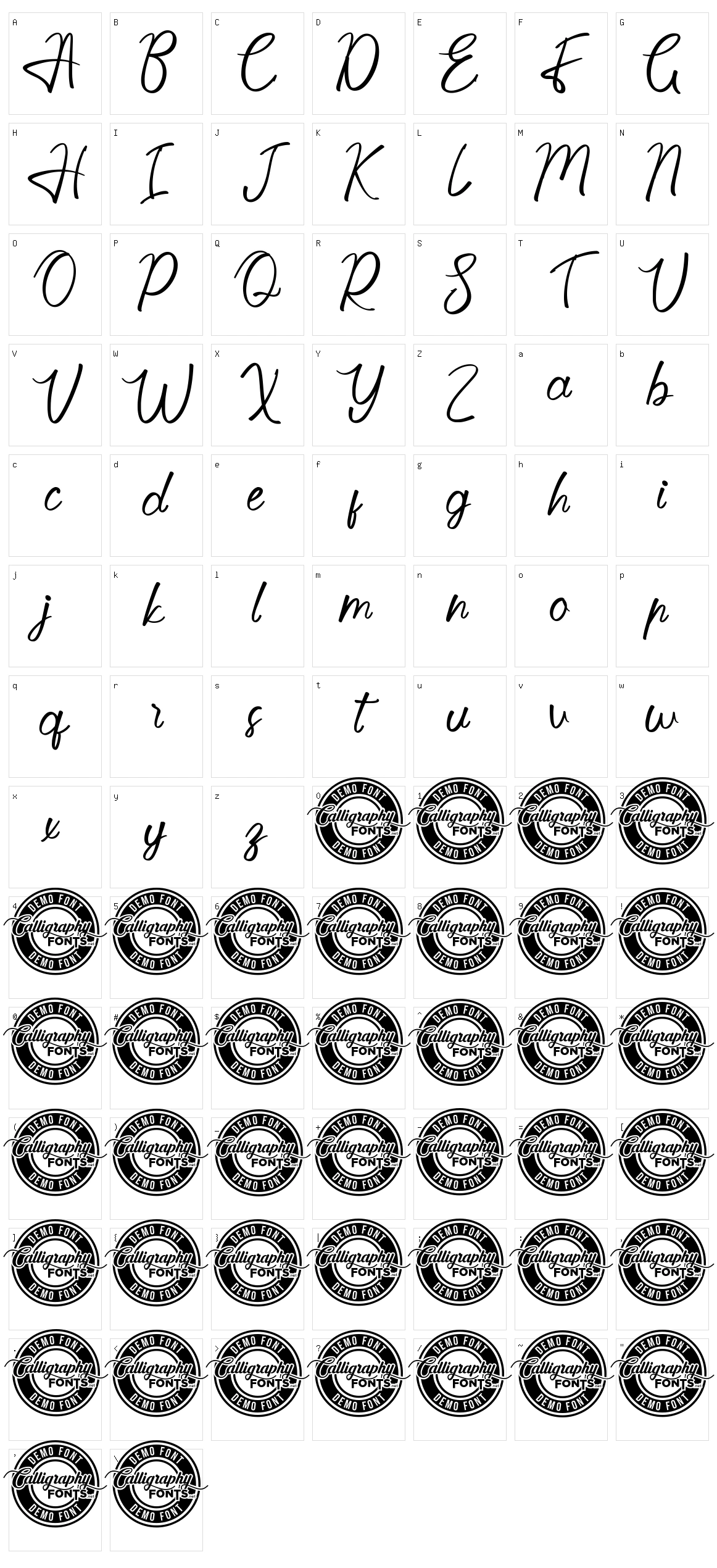 Honeyworker Character Set