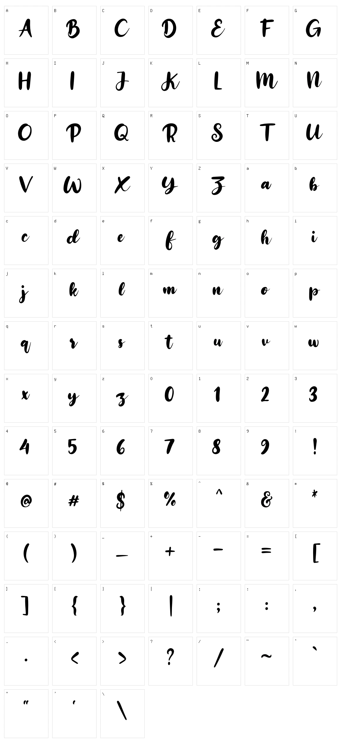 Hontary Character Set