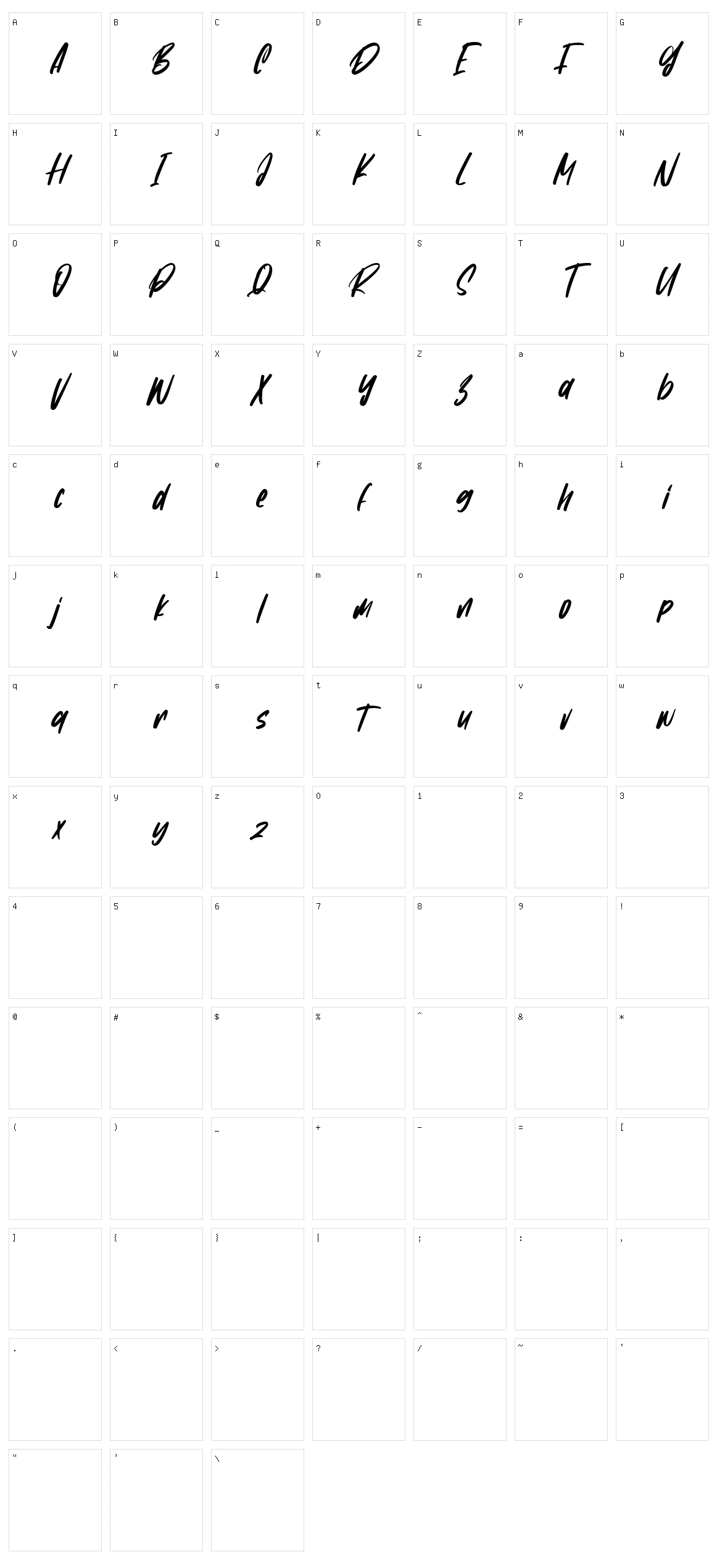 Hookypilots Character Set