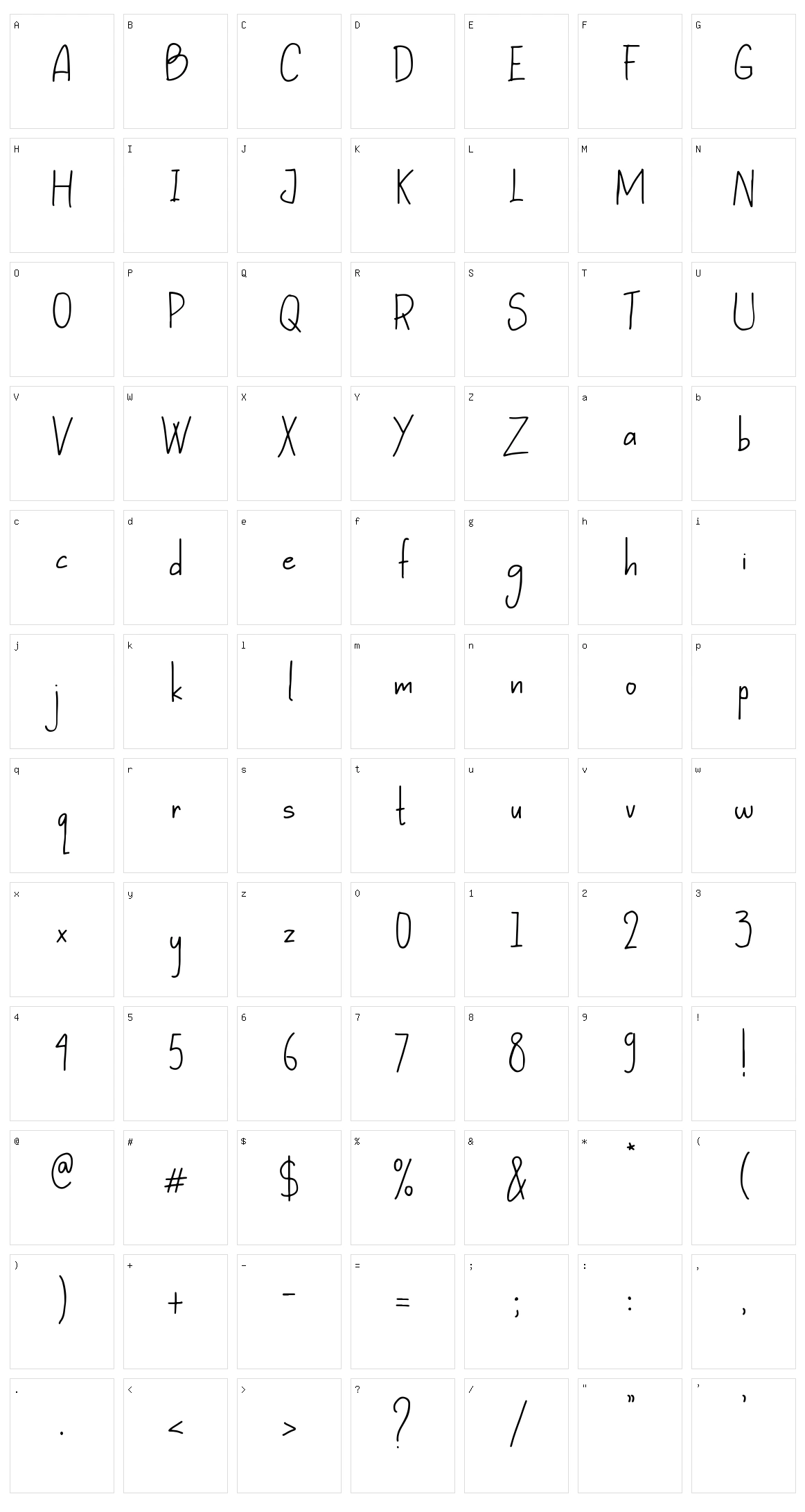 Hopes Letter Character Set