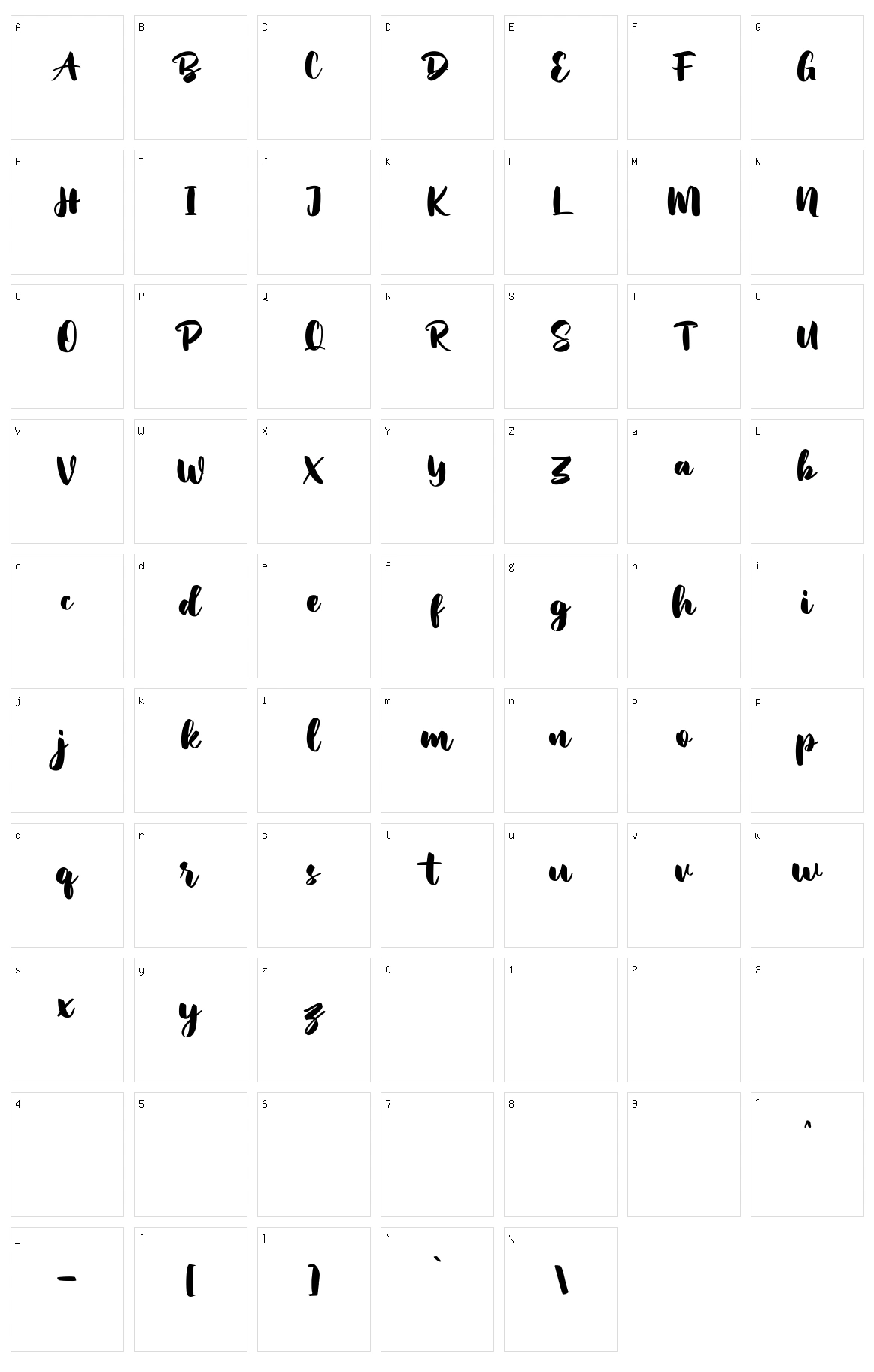 Hopipolla Character Set
