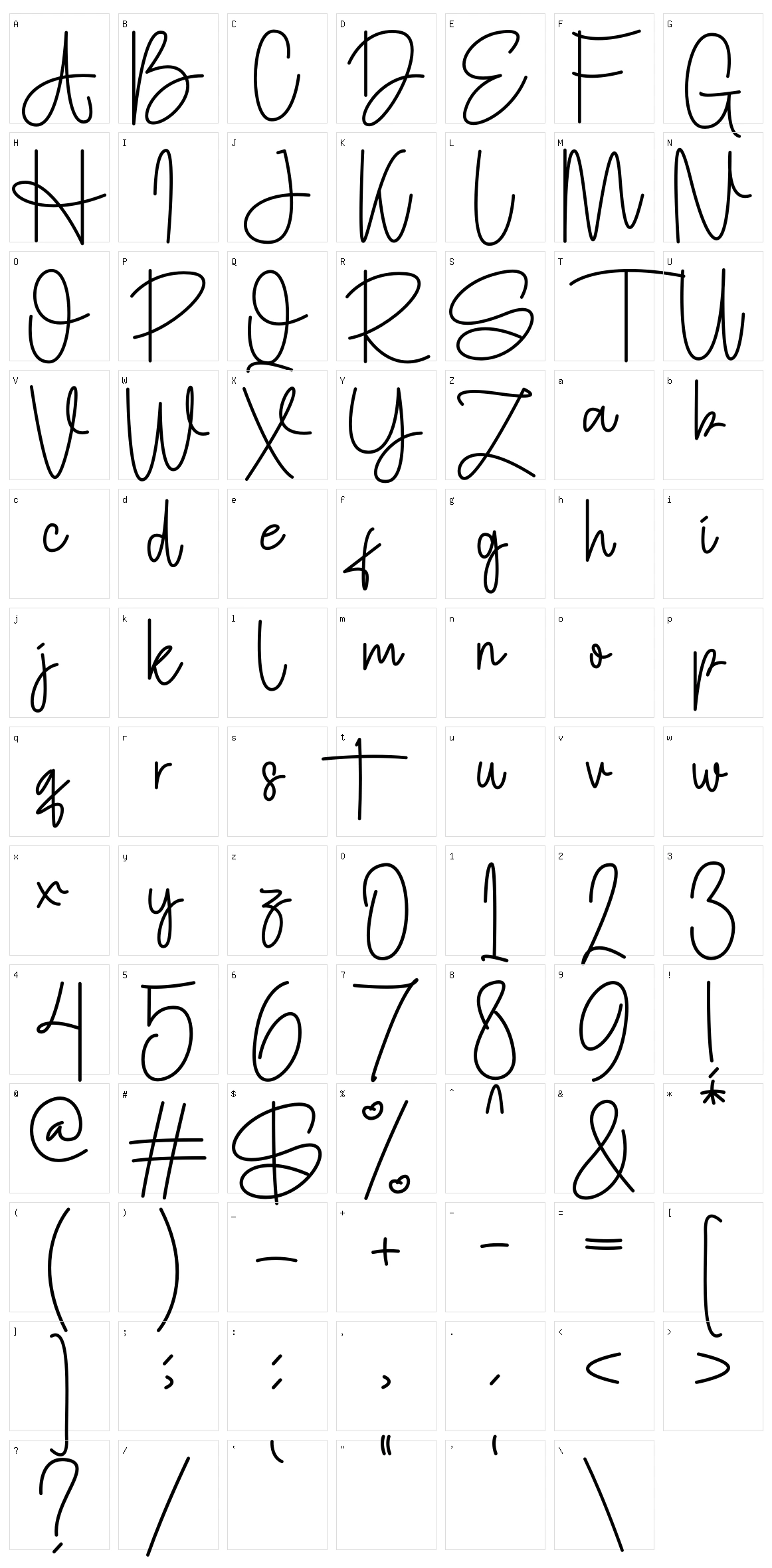 Hotamie Character Set
