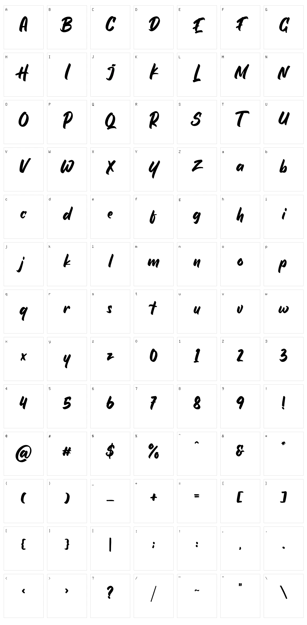 Hotham Character Set