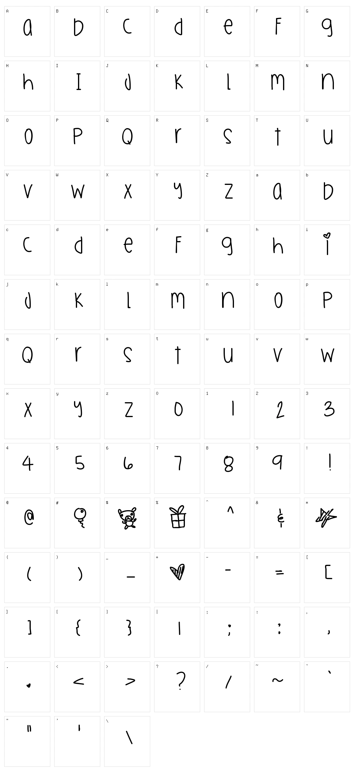 Hotline Bling Character Set