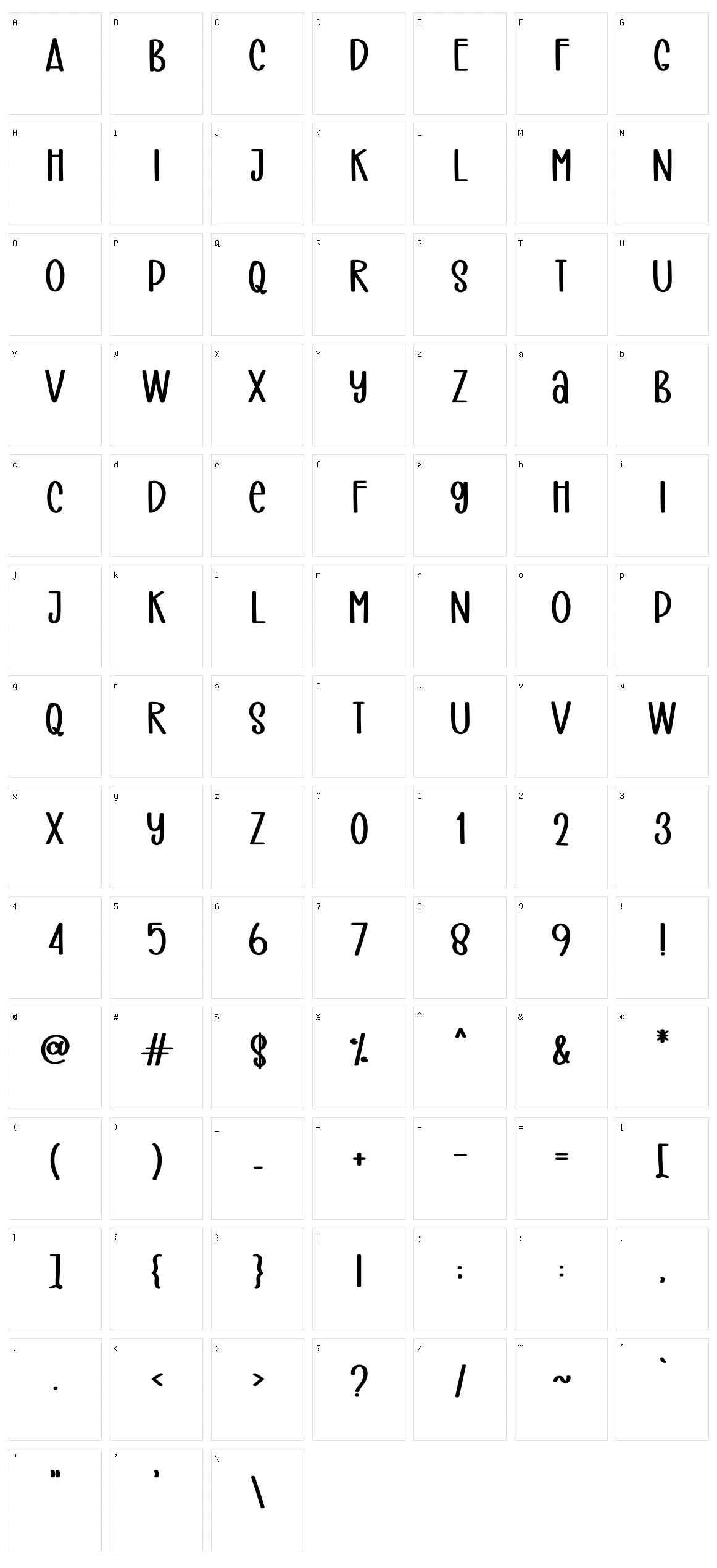 House Planner Character Set