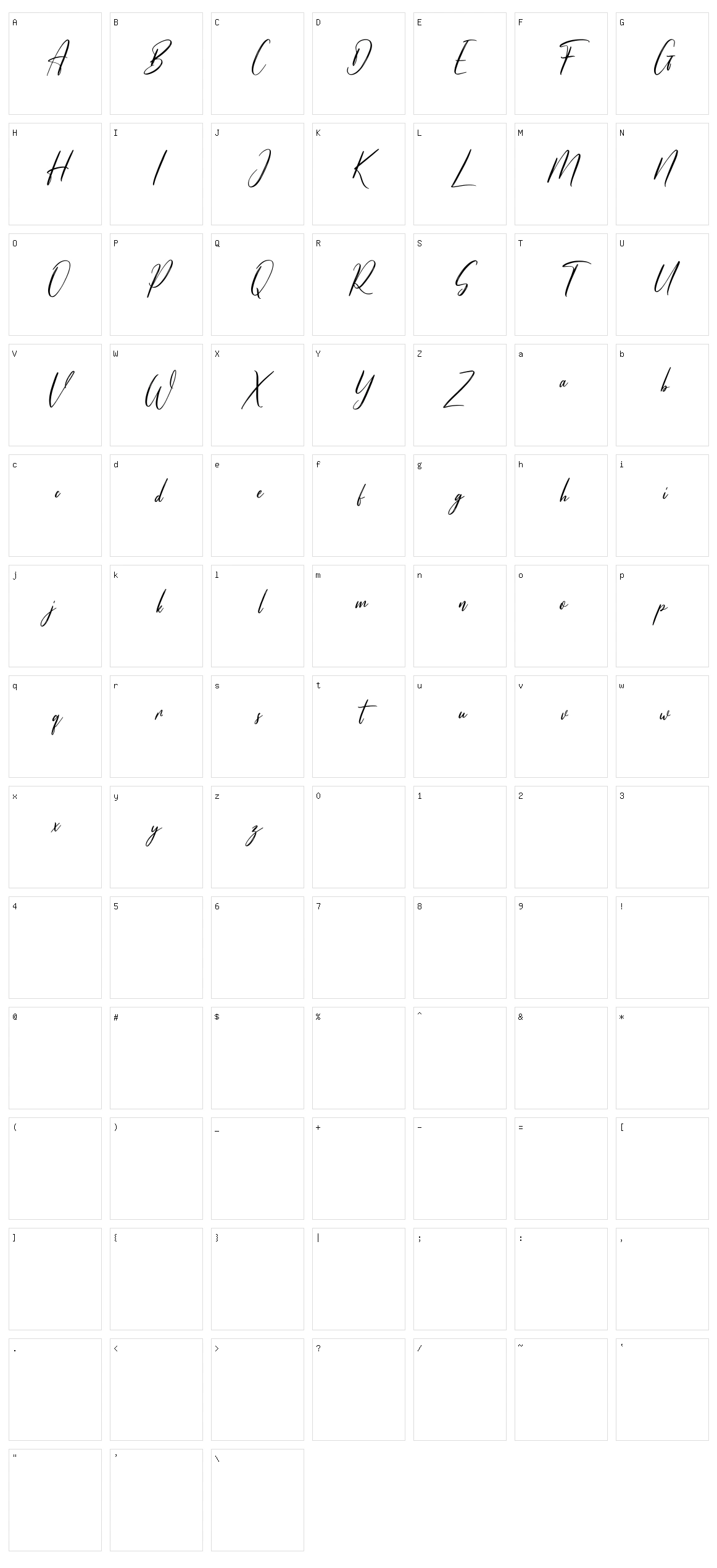 Howelstun Character Set