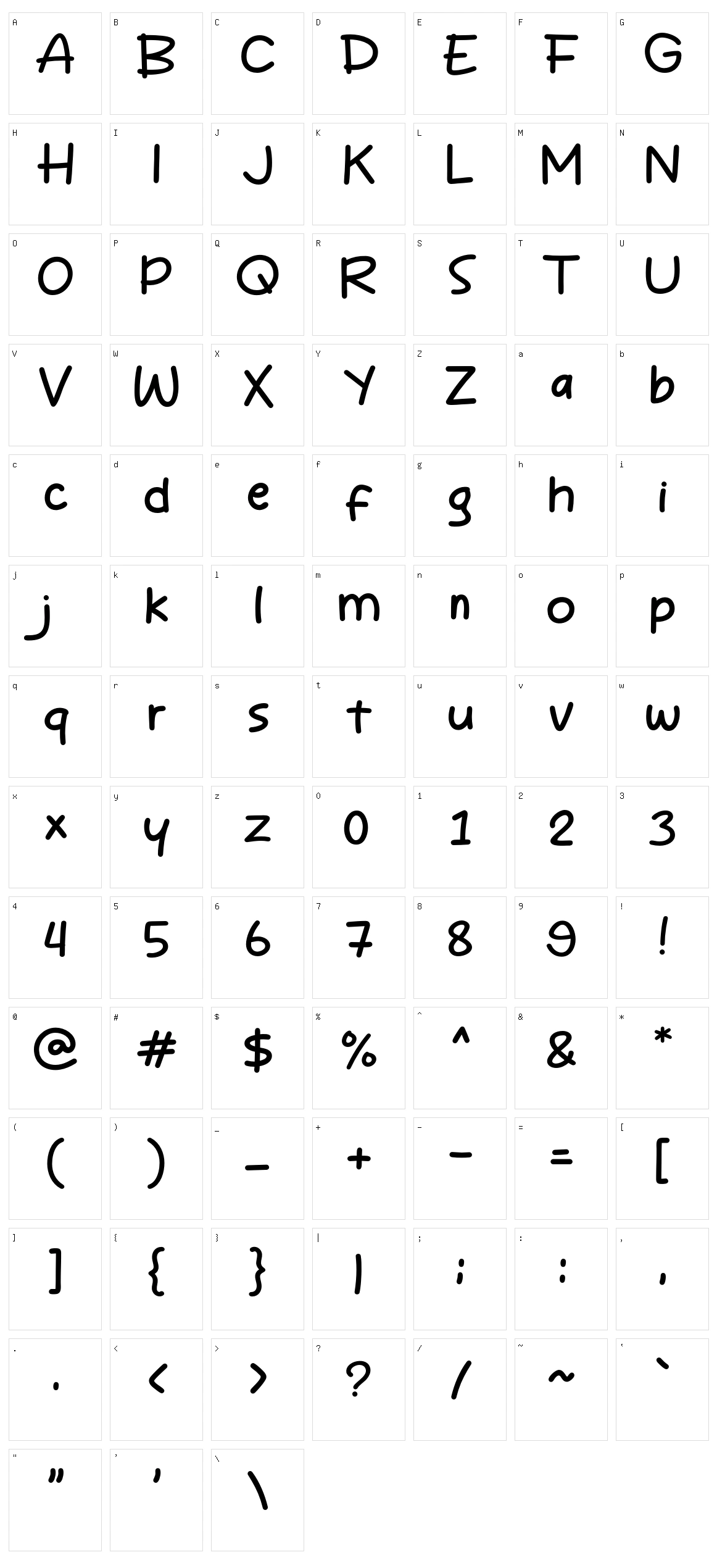 Howlimit Character Set