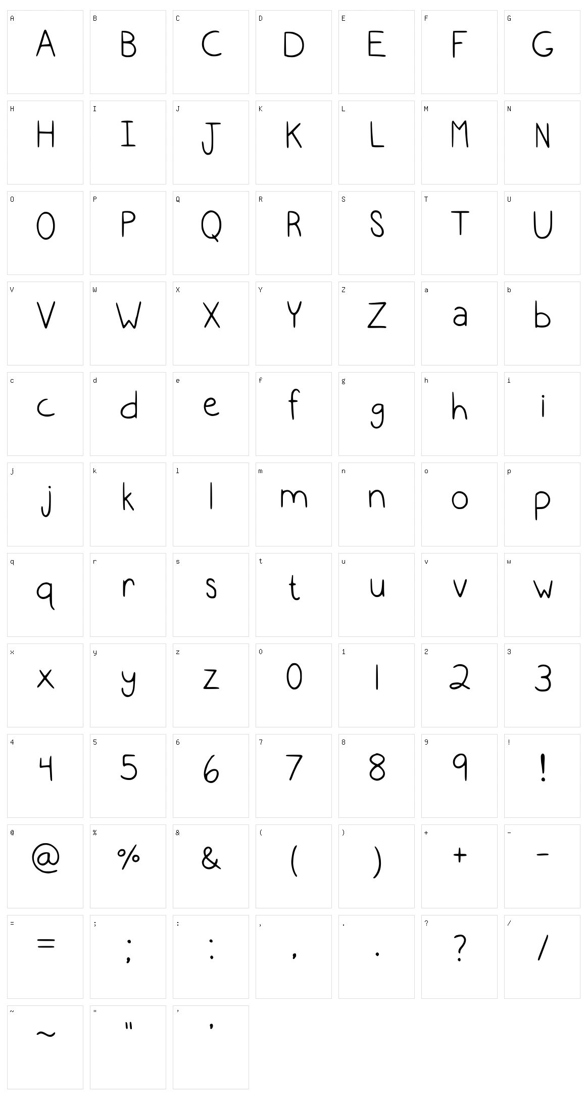 Ht Ween 20 Character Set