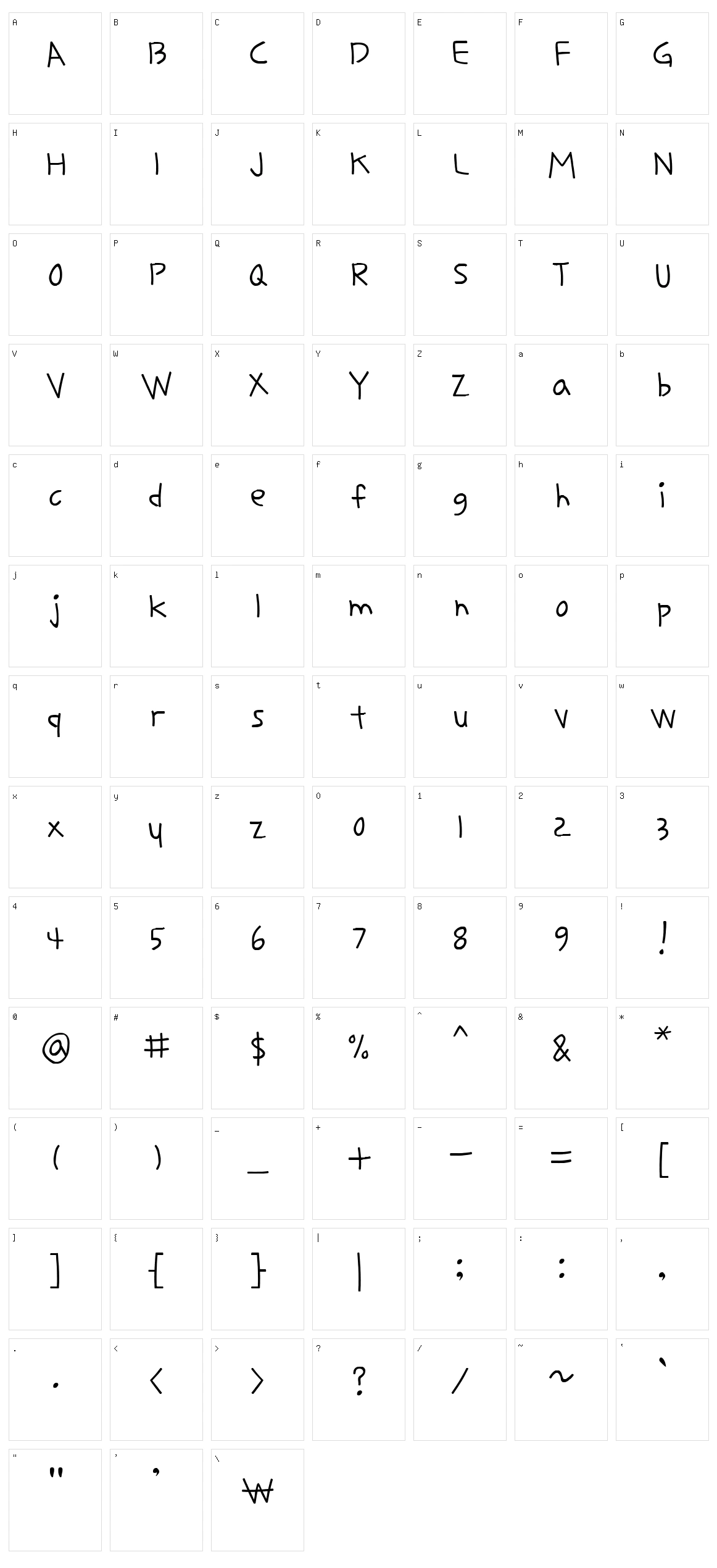 HU Cookie Character Set