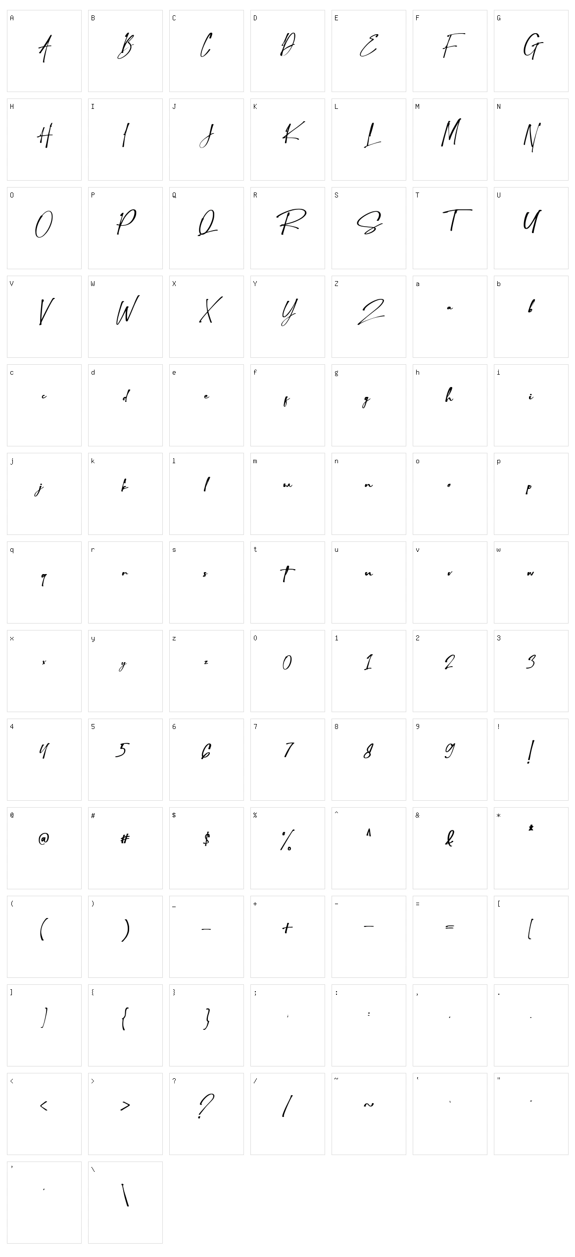 Hudson Character Set