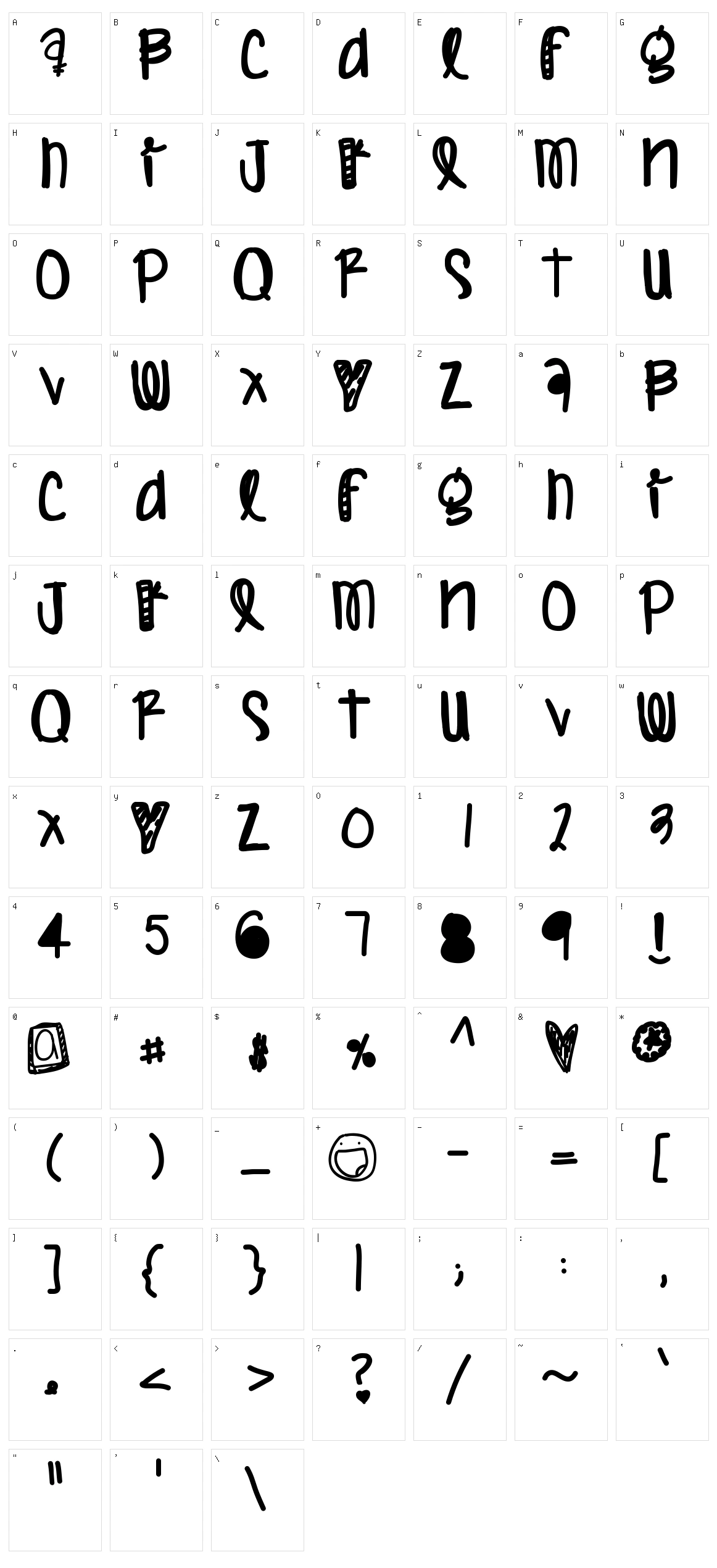 Human Nature Character Set