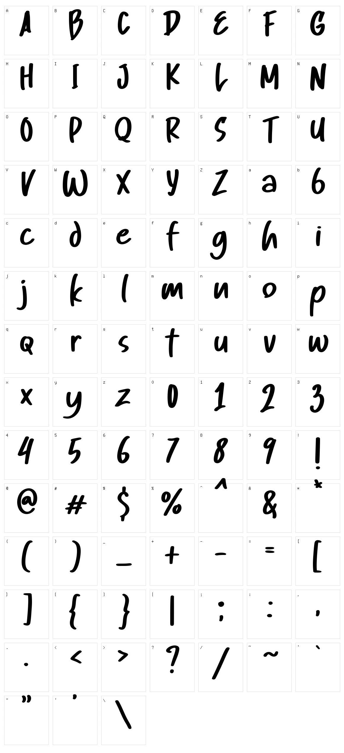 Humble Lettering Character Set