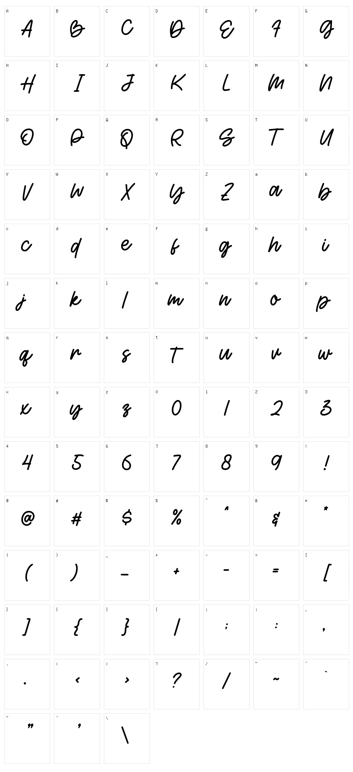 Humming Character Set