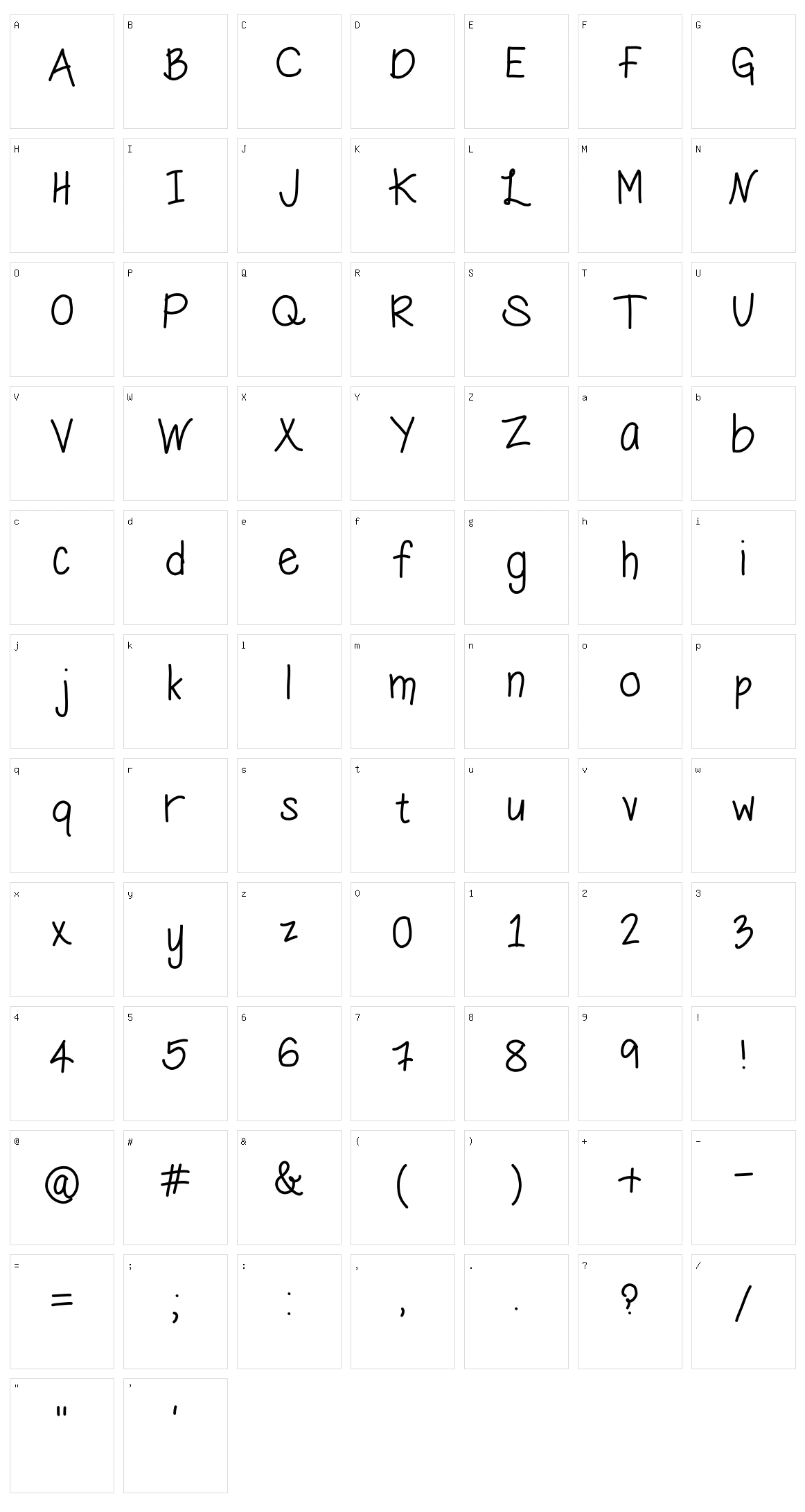 Hungry Penguin Character Set