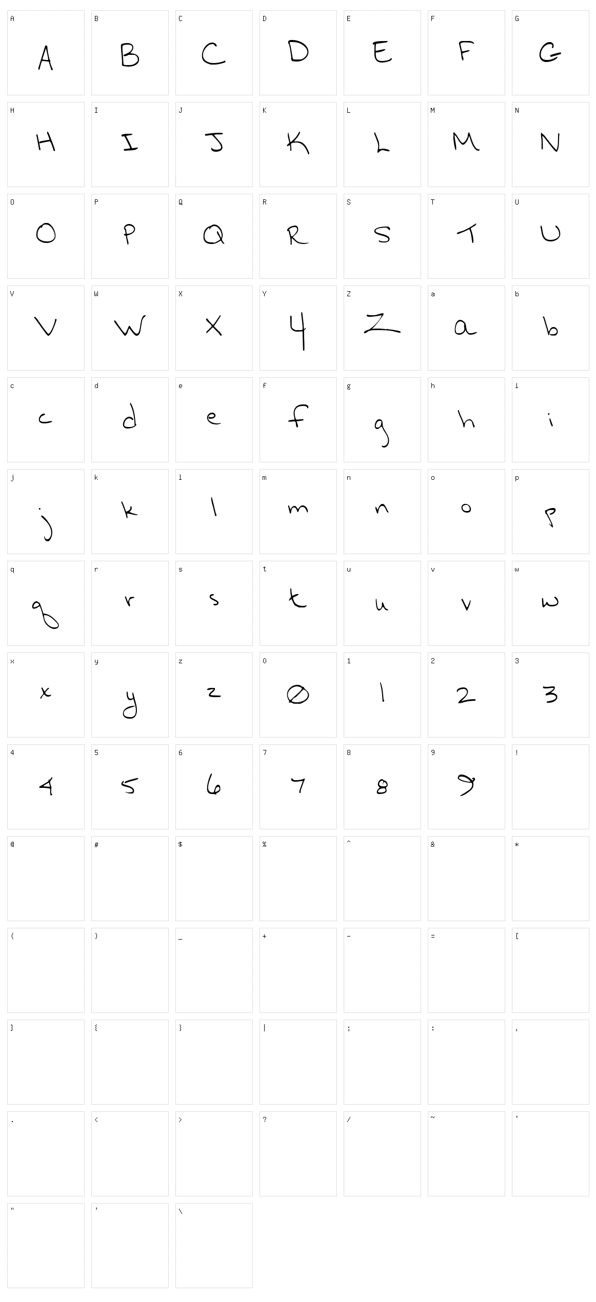 Hurry Up Hurry Up Character Set