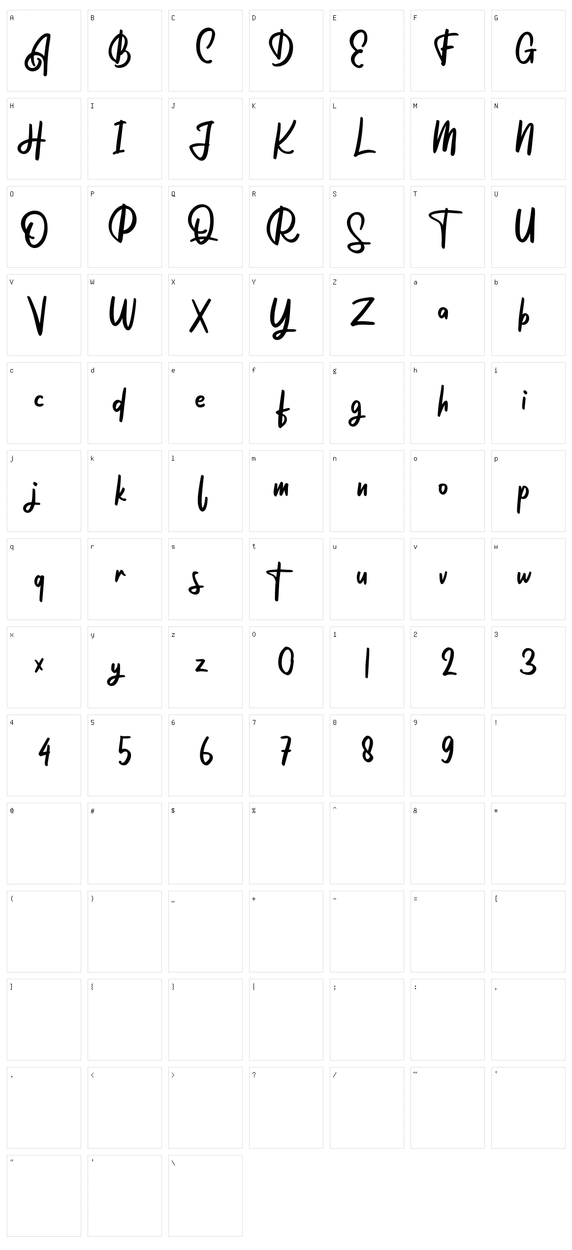 Huttem Character Set