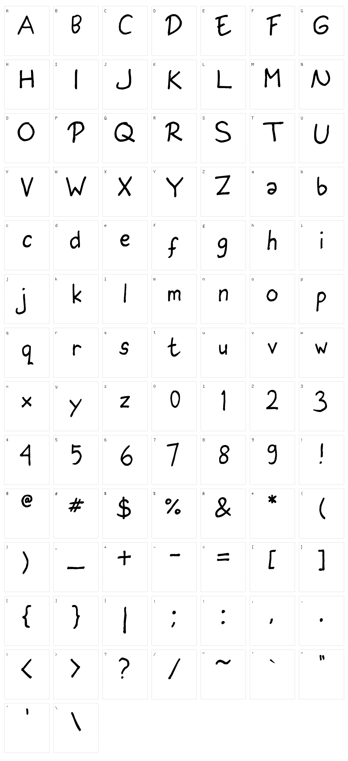I am Seventeen Character Set