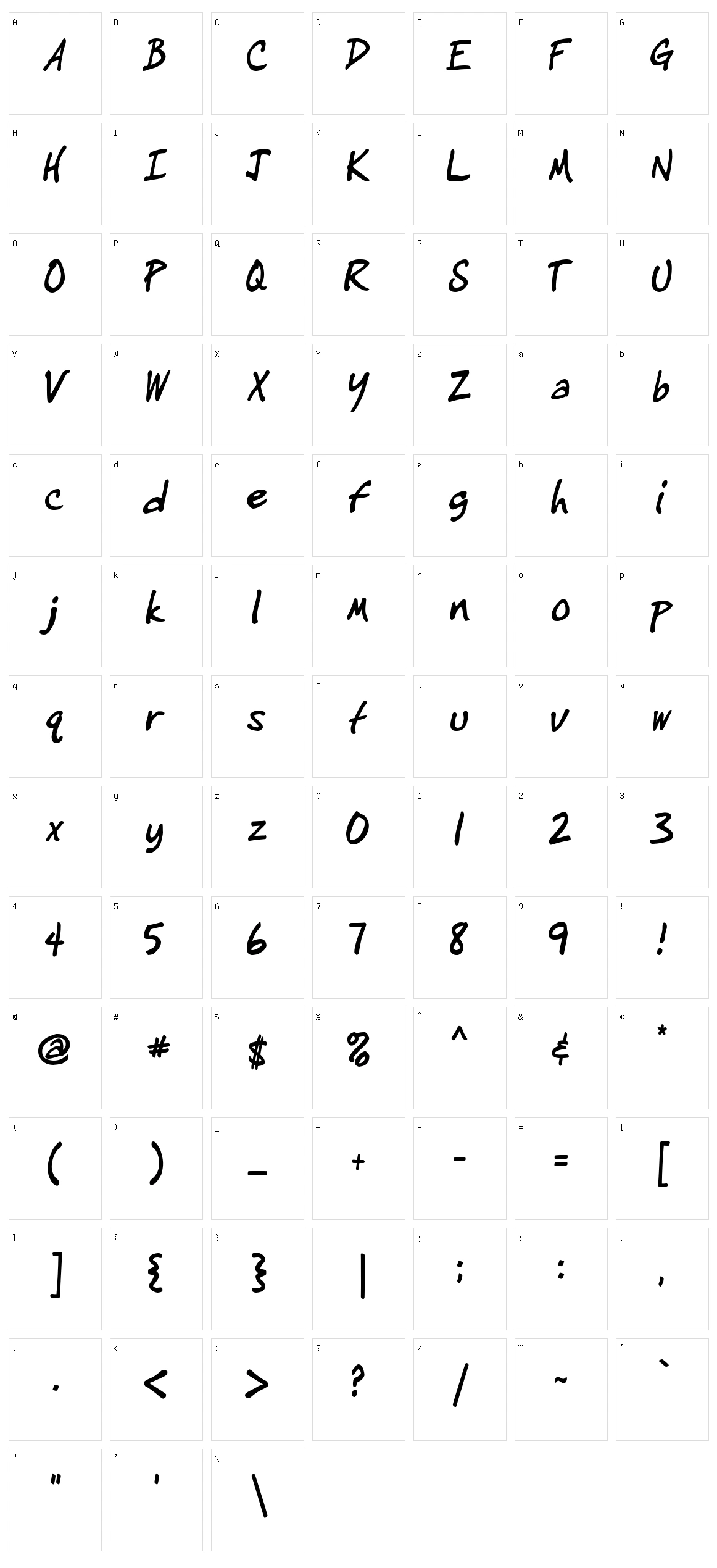 IgniteMe Character Set
