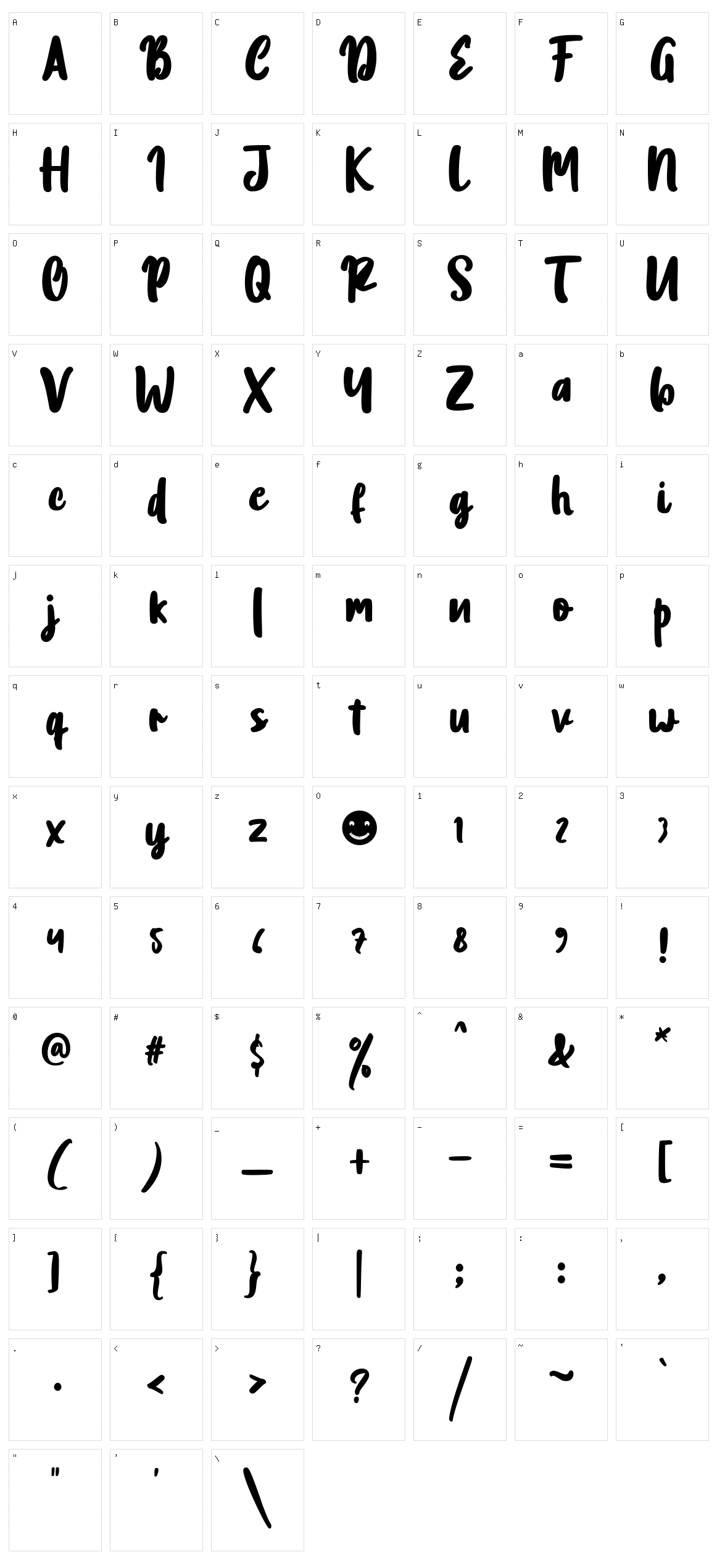 Imstory Character Set
