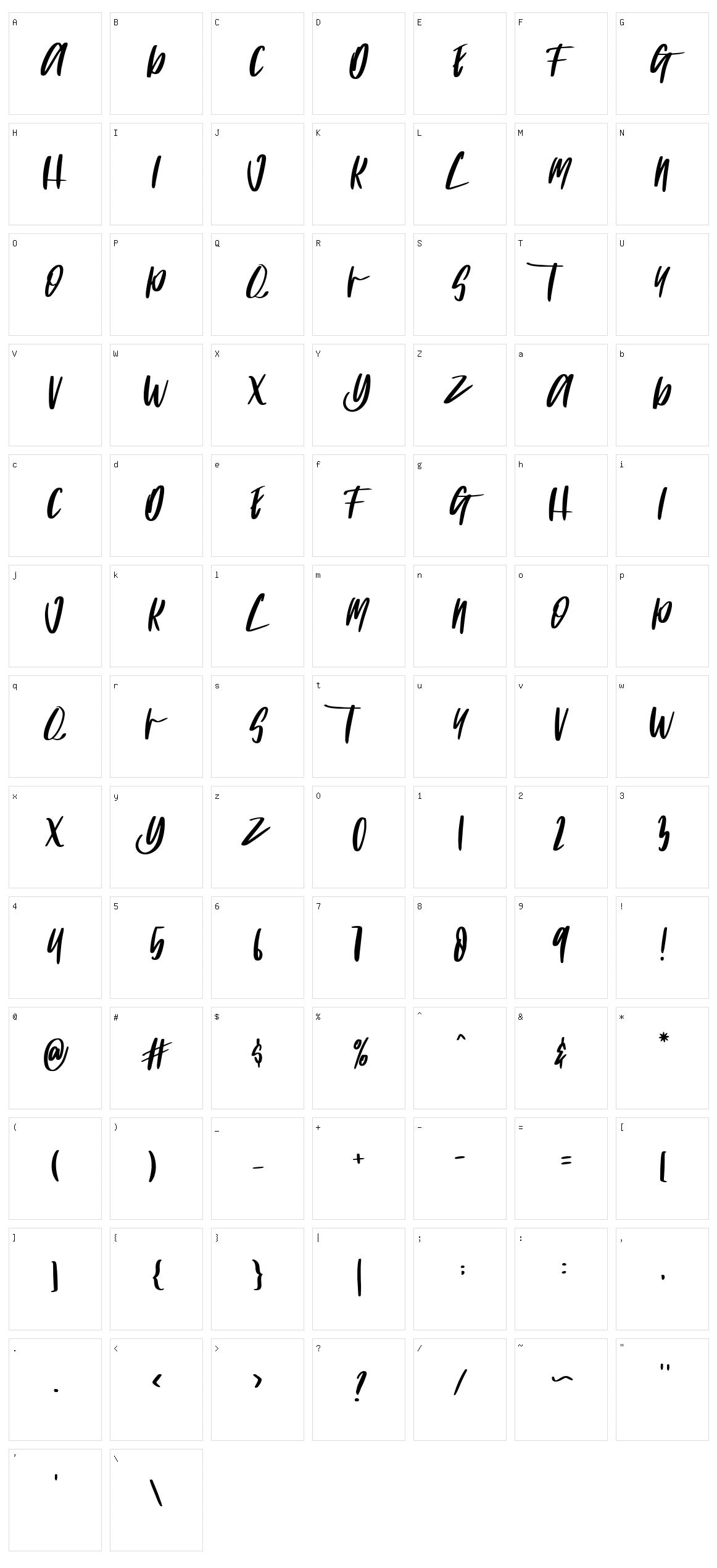 Incididunt Character Set