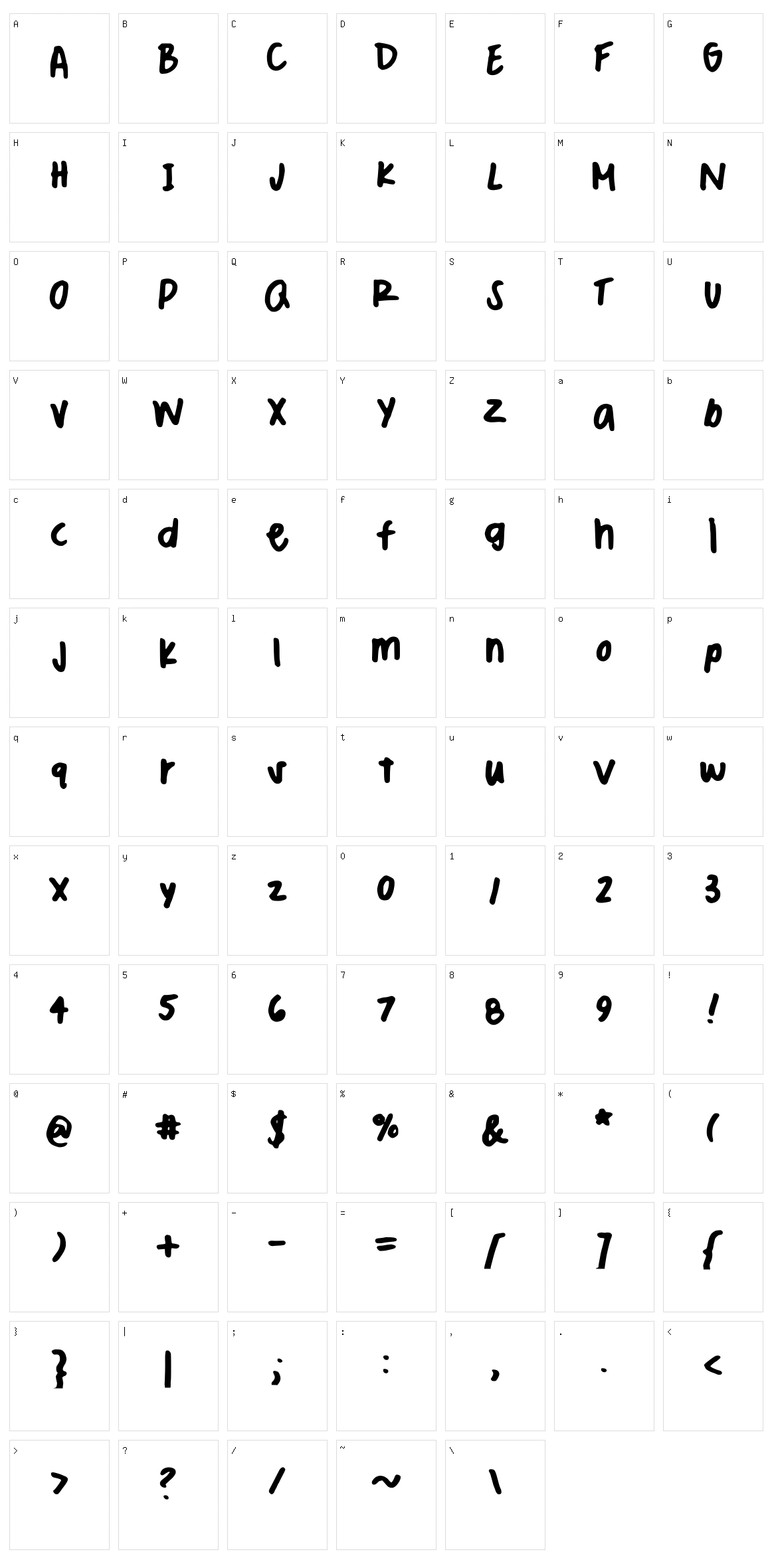 India Character Set