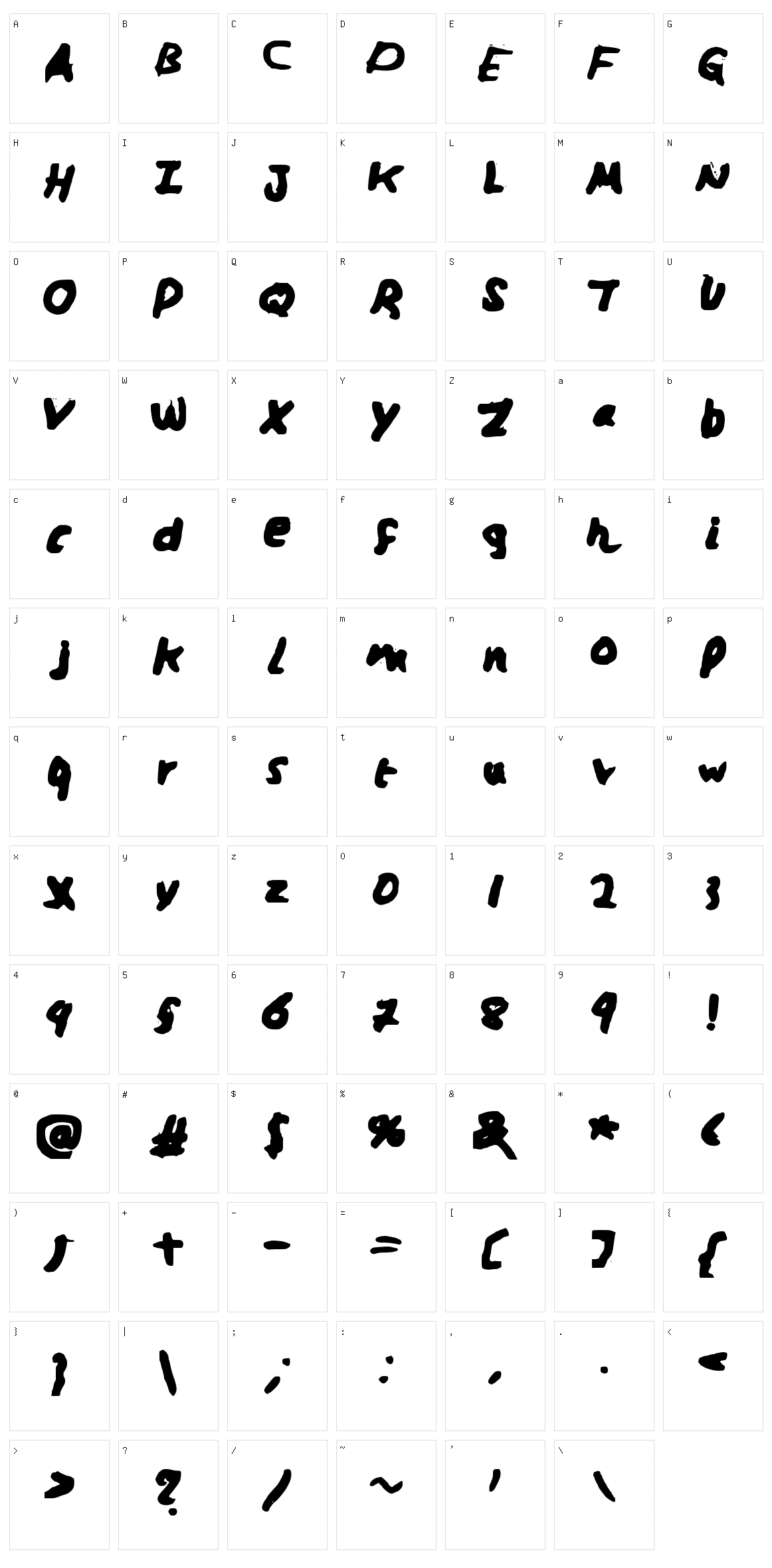Infinite Character Set