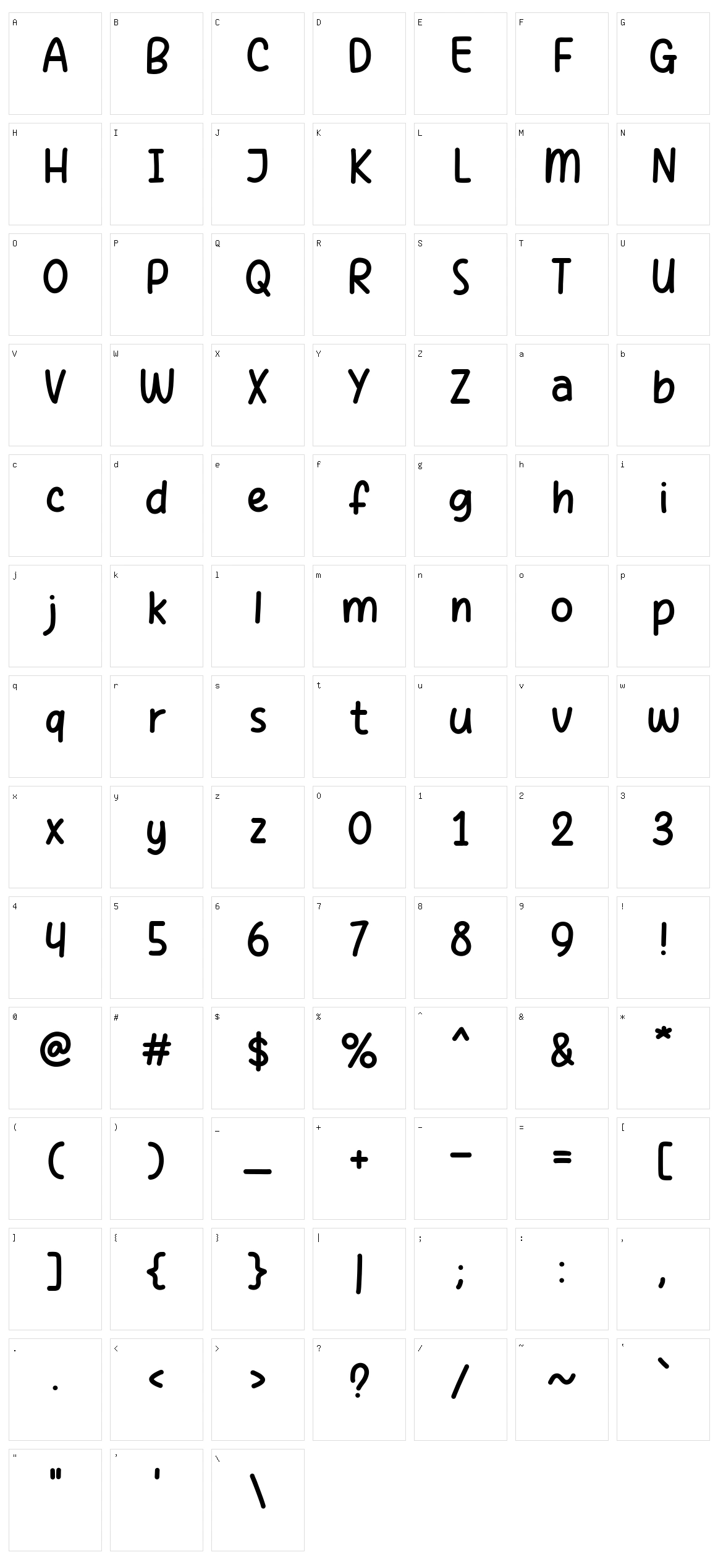 Info Story Character Set