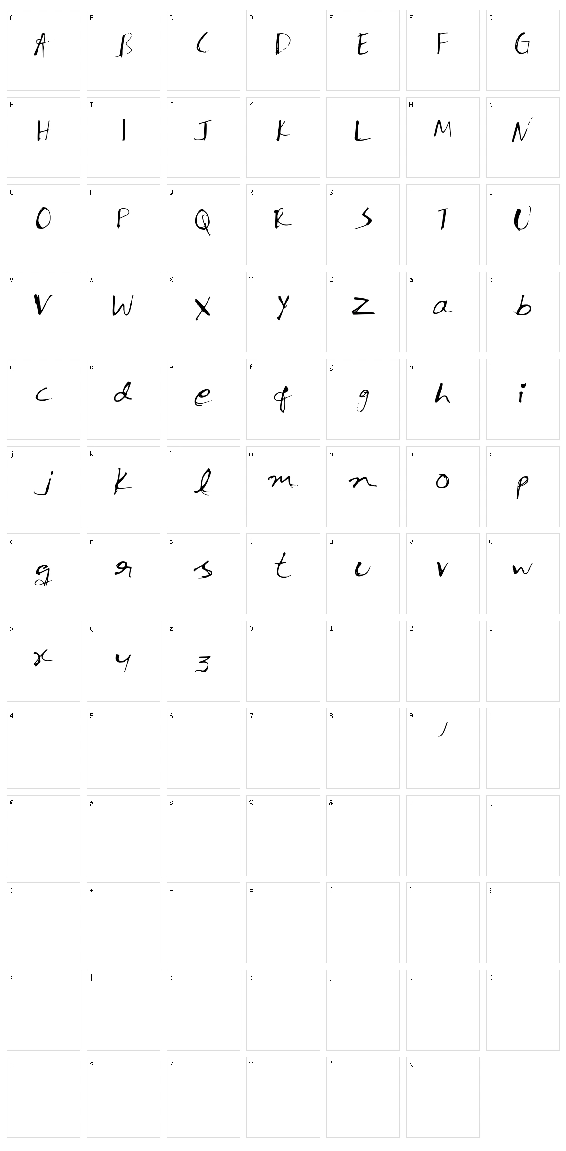 Ink Pen Character Set