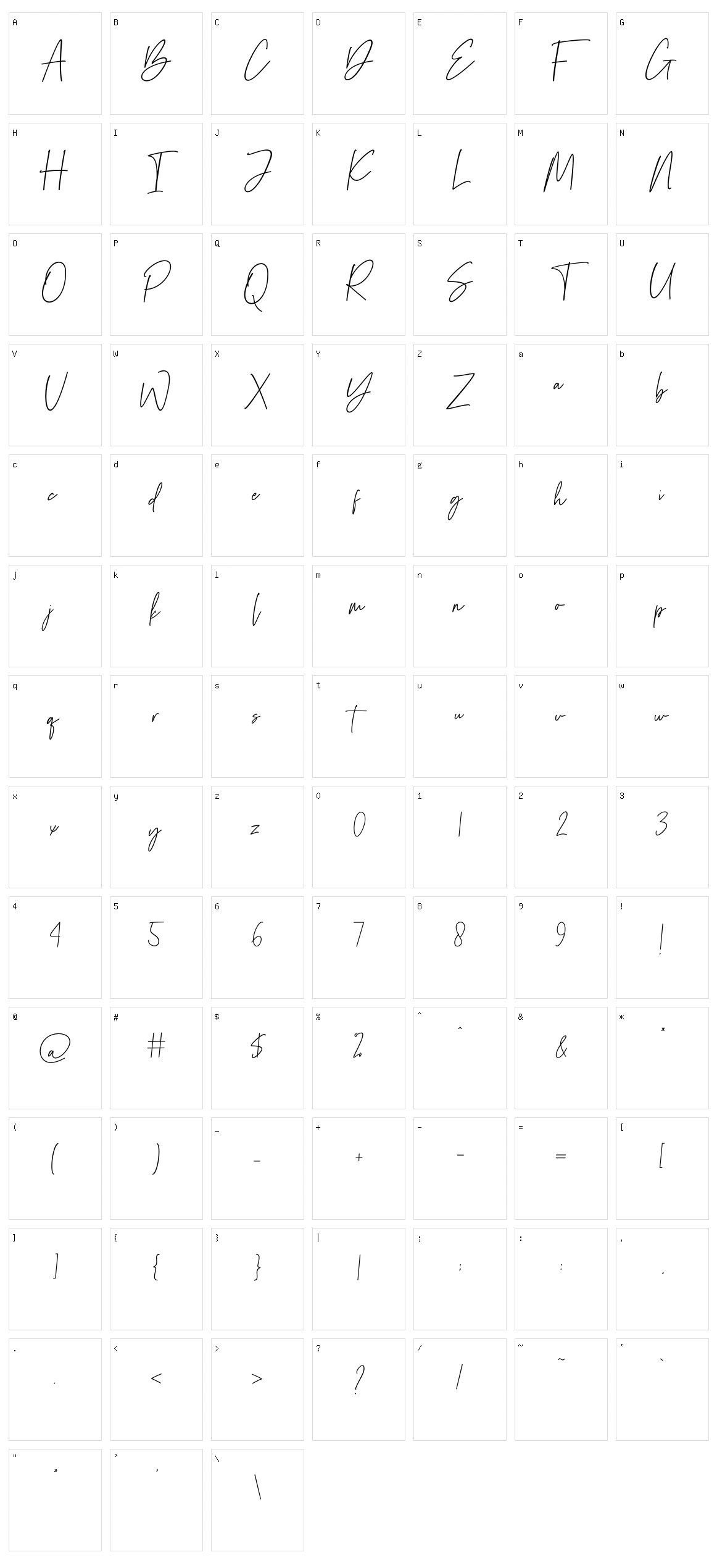 Ink Scale Character Set