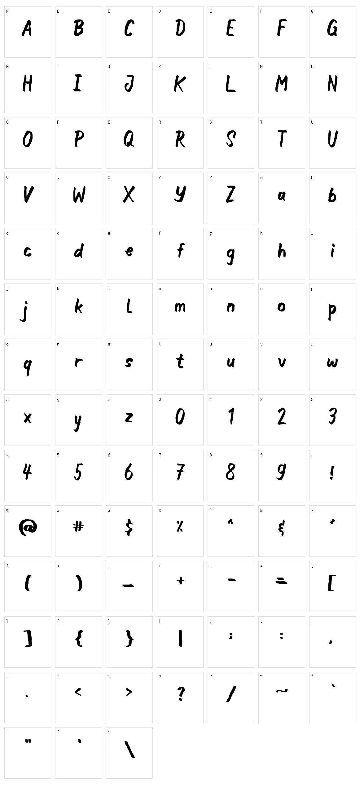 Inkwell Character Set