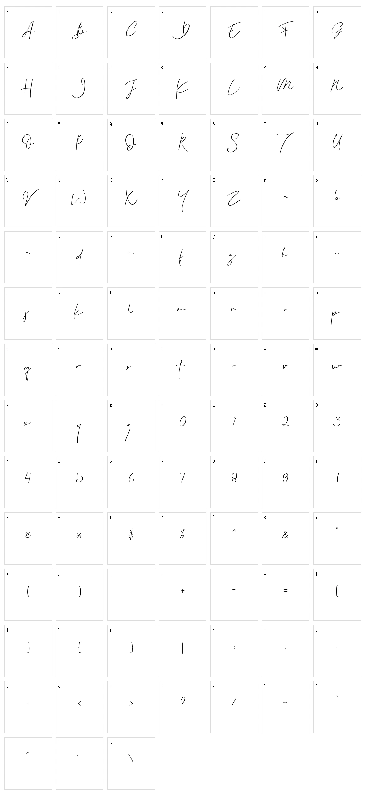 Instalove Diary Character Set