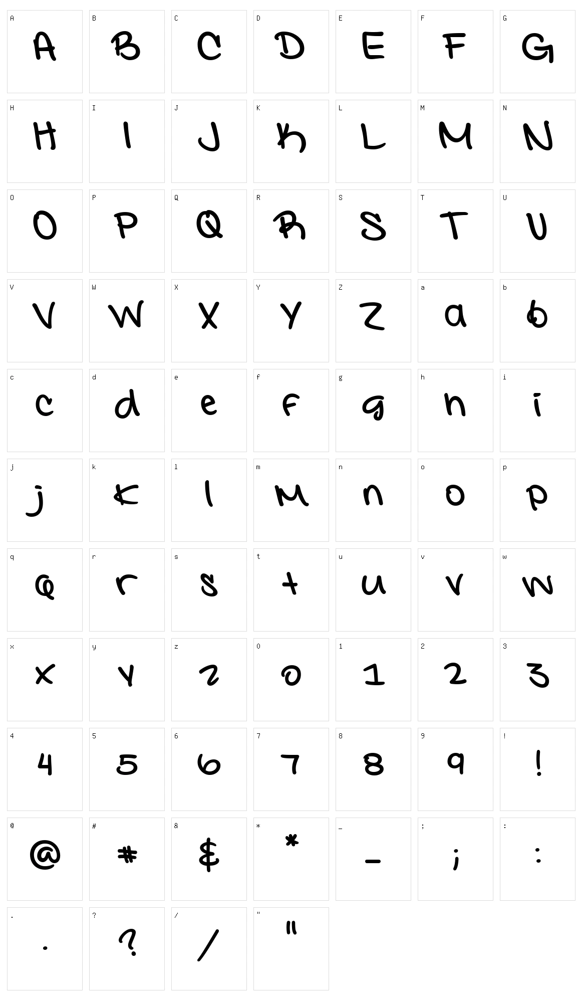 Interconnected Character Set