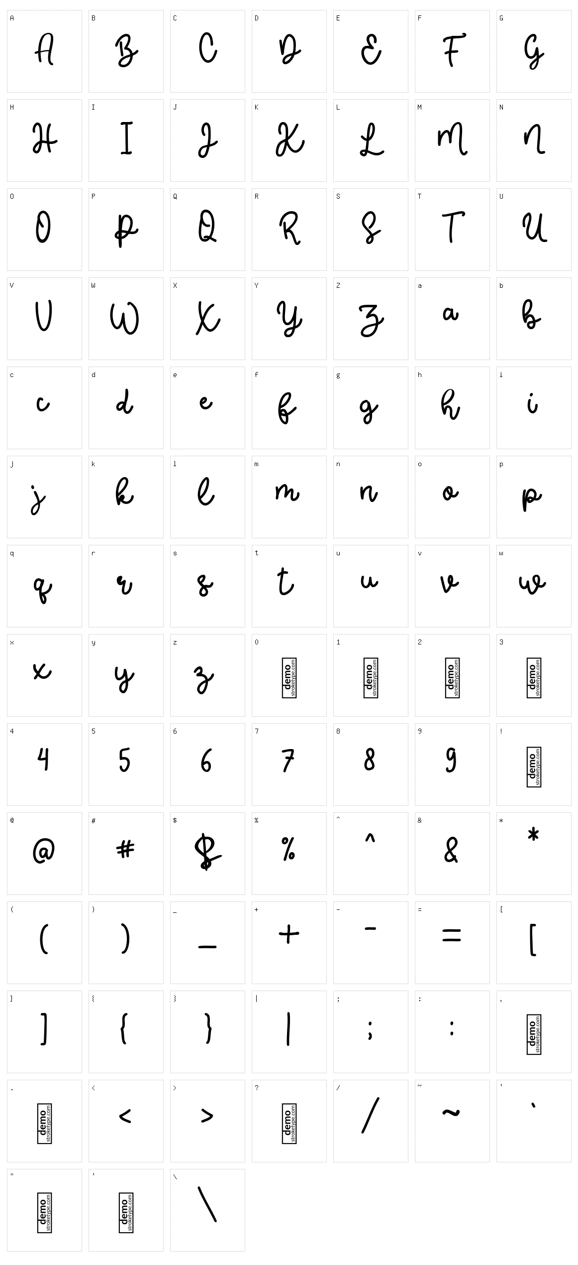 Iphigenia Character Set