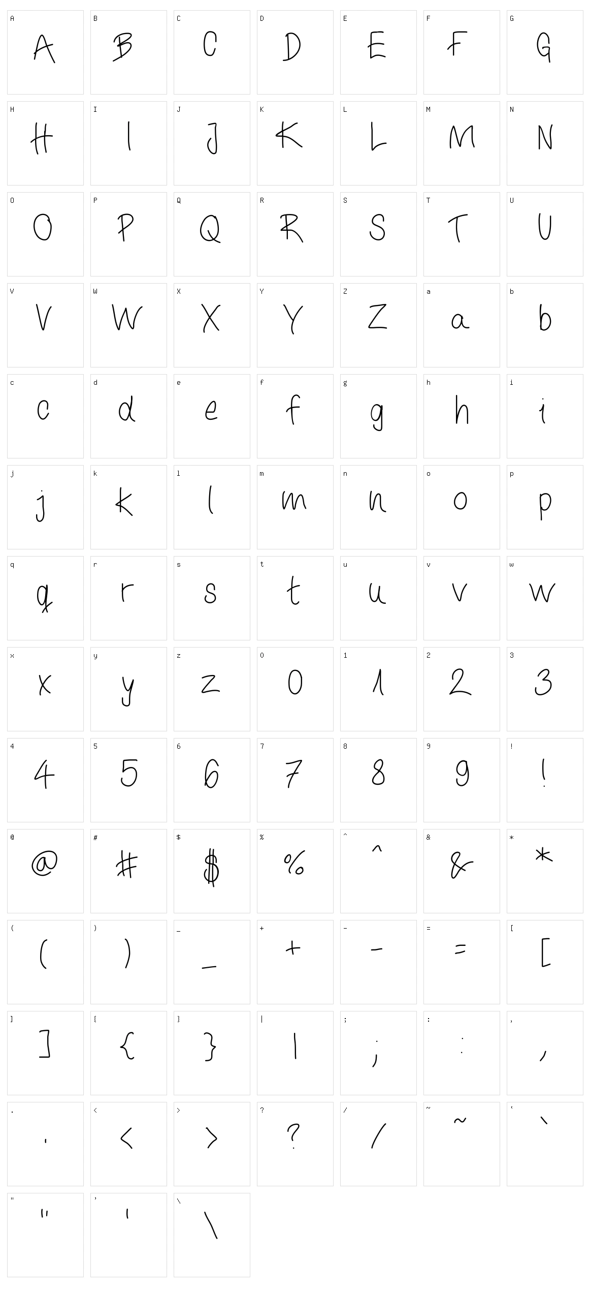 It Is Written Character Set