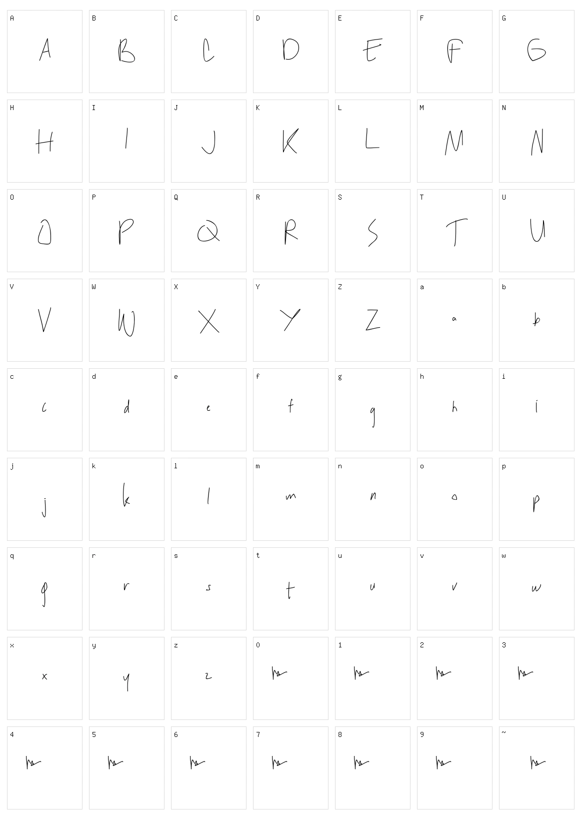 Jack No Fruit Character Set