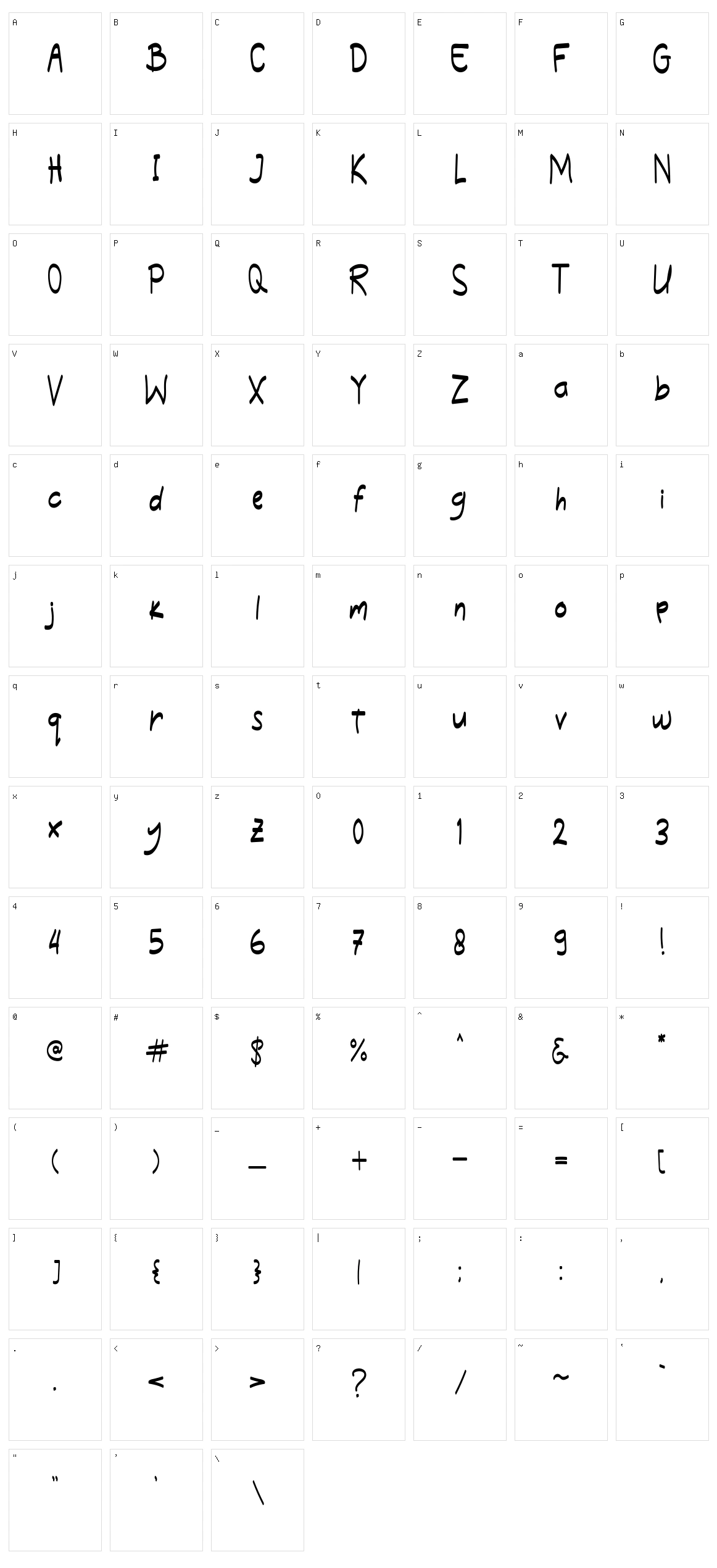 Jackqualine Character Set