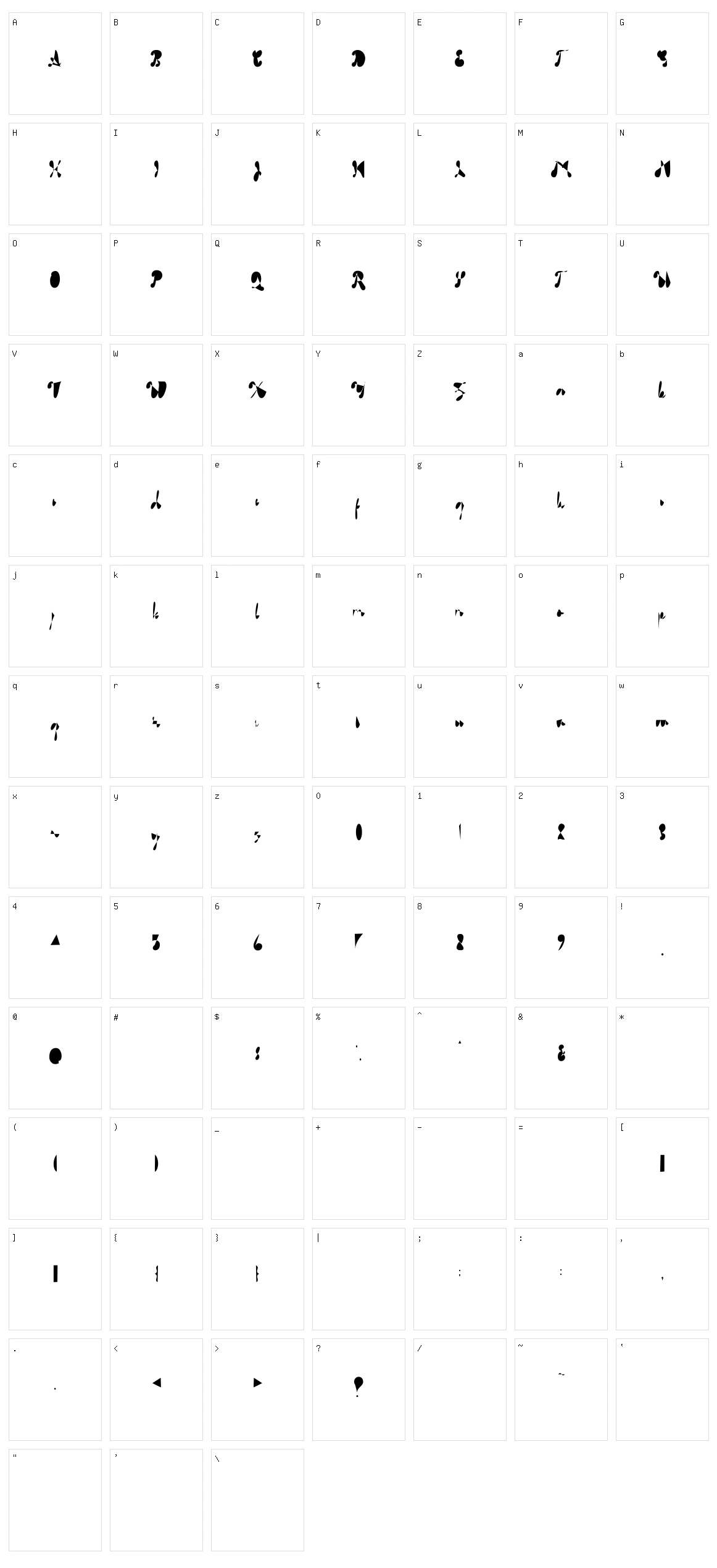 Jameelas Character Set