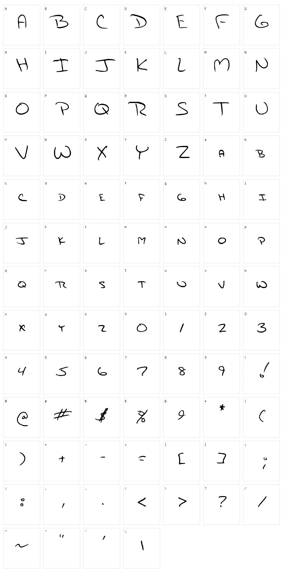 Jami Character Set