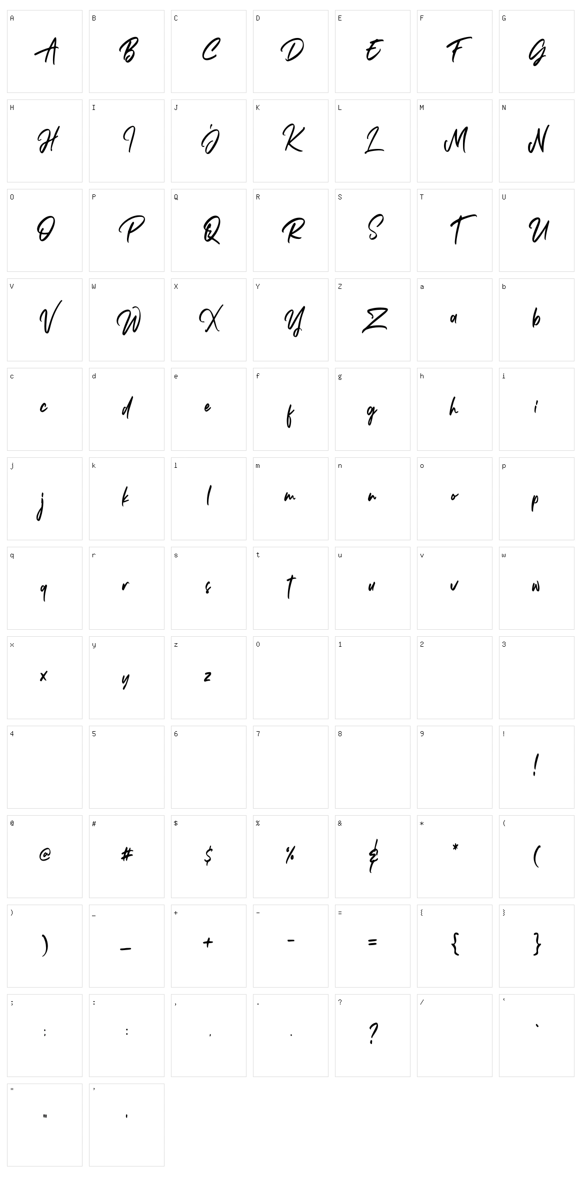 Janetta Rossie Character Set