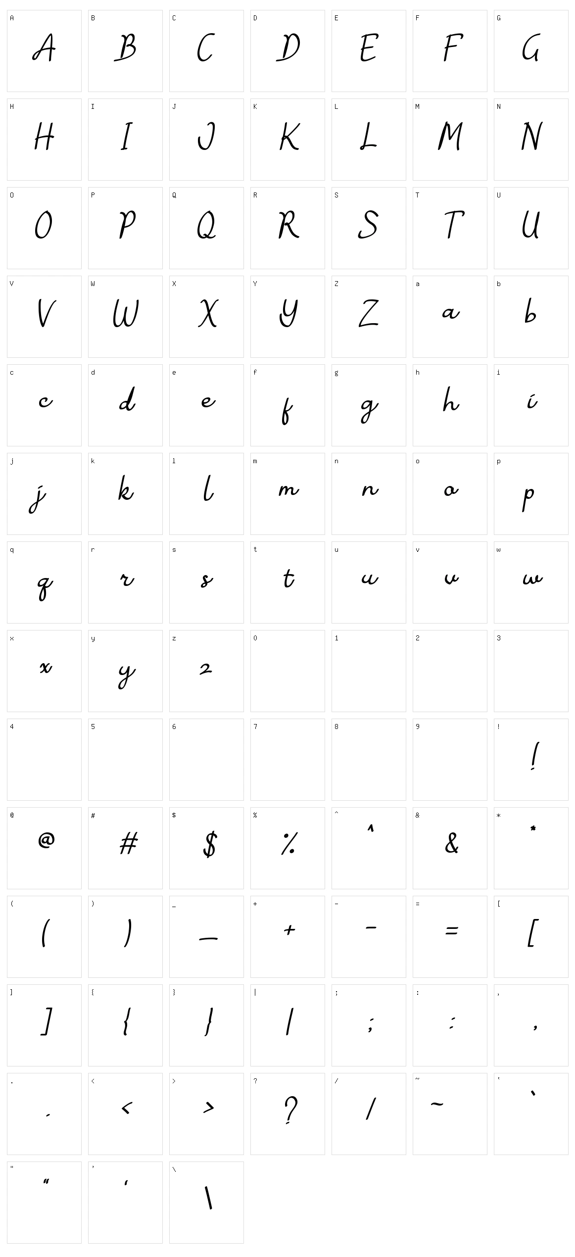 Janille Character Set