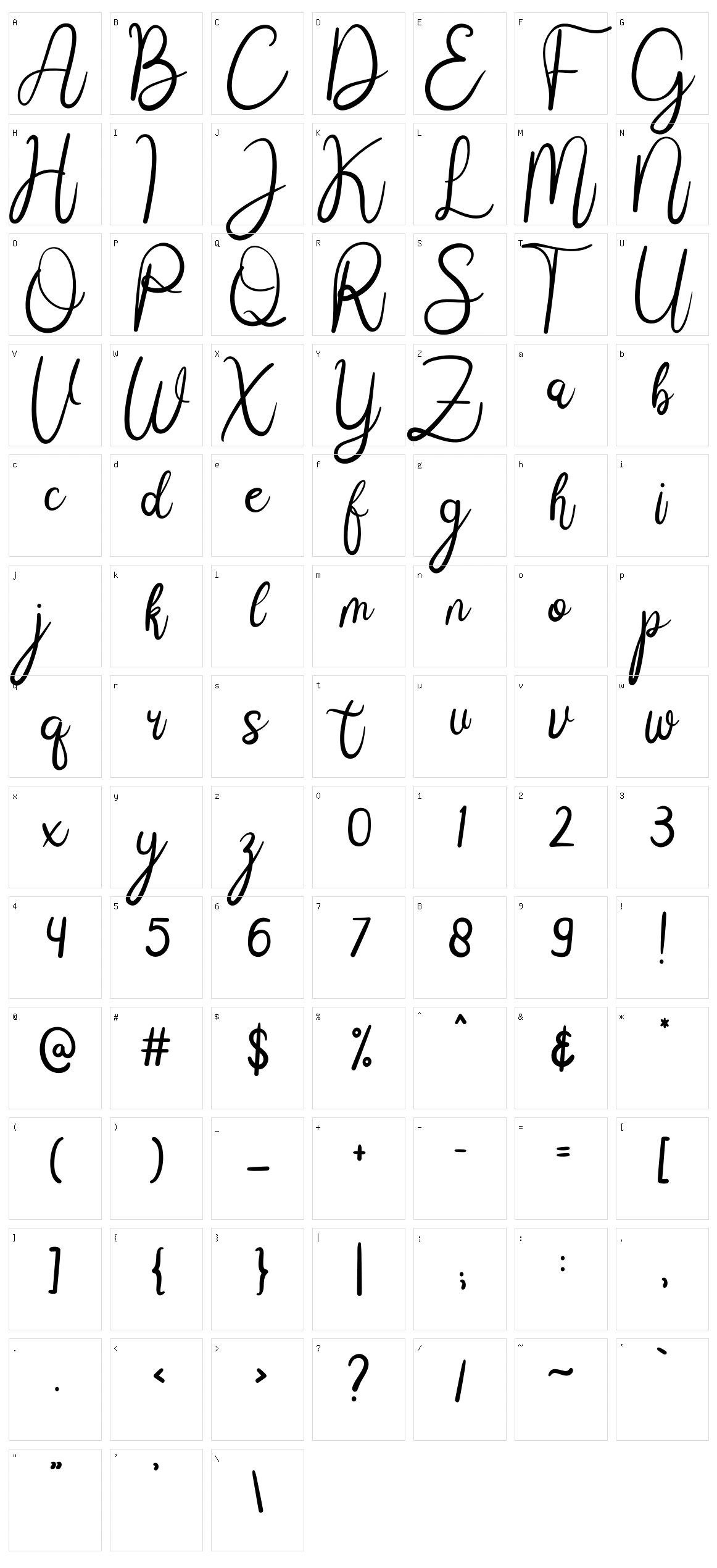Janji Cinta Character Set
