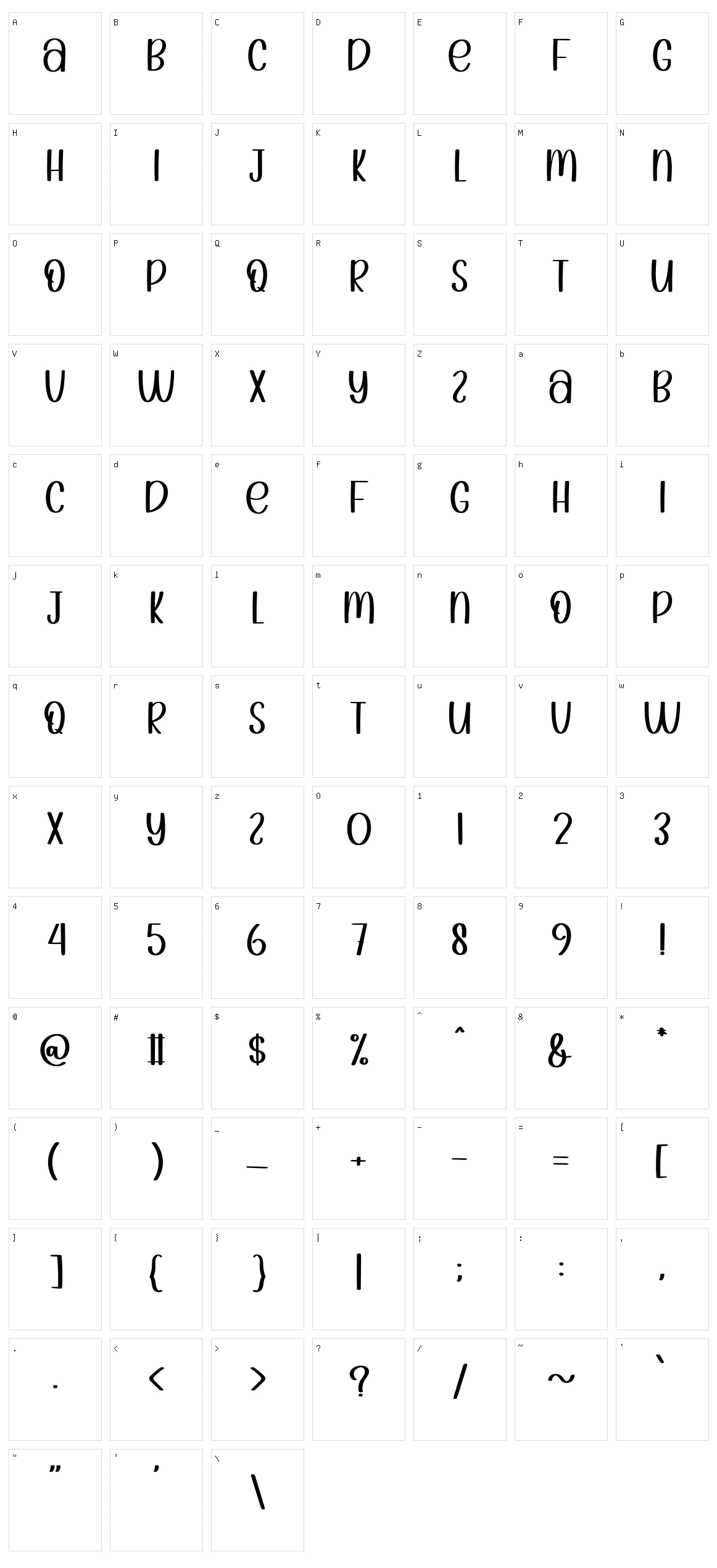 January Character Set