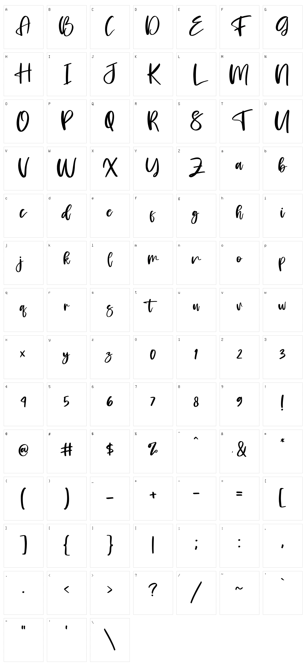 Jarchook Character Set