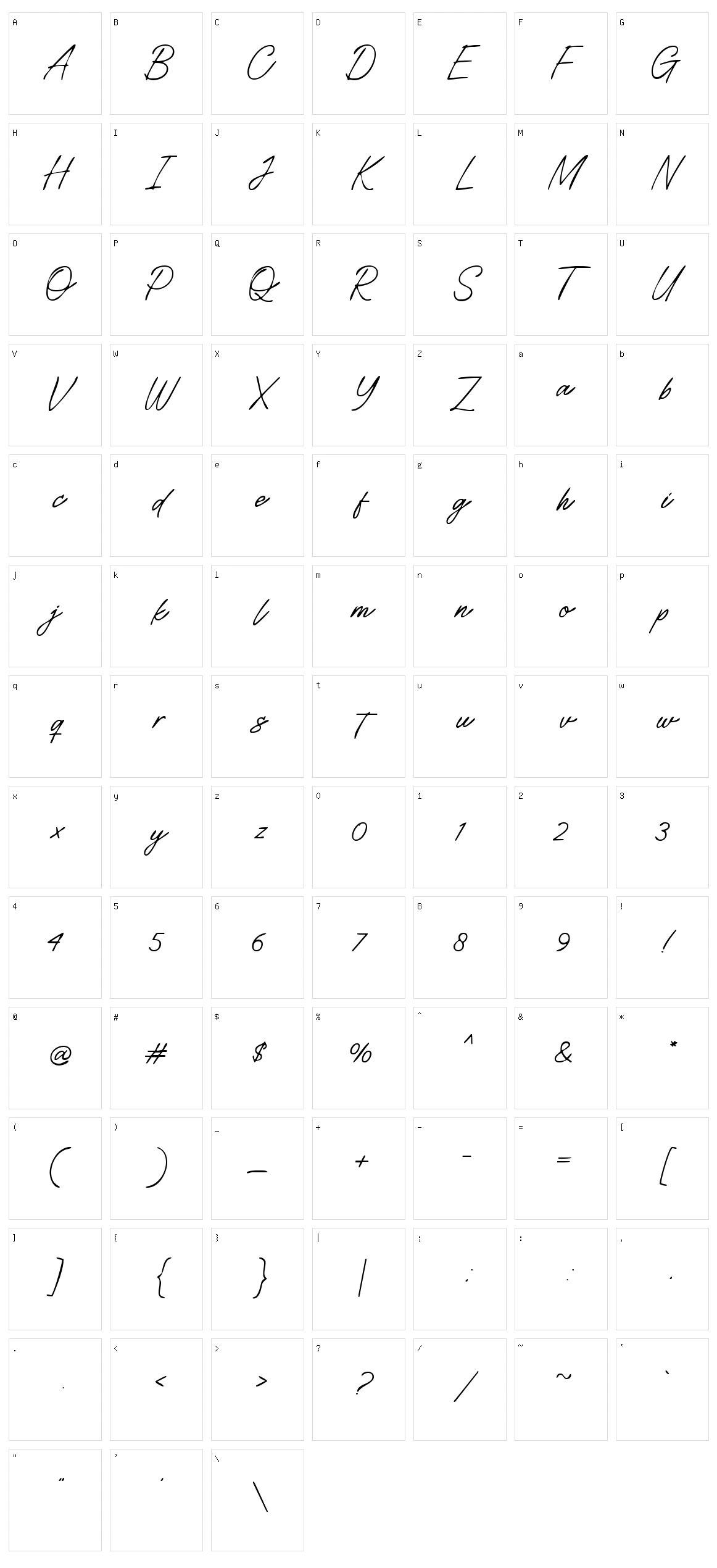 Jasdiara Character Set