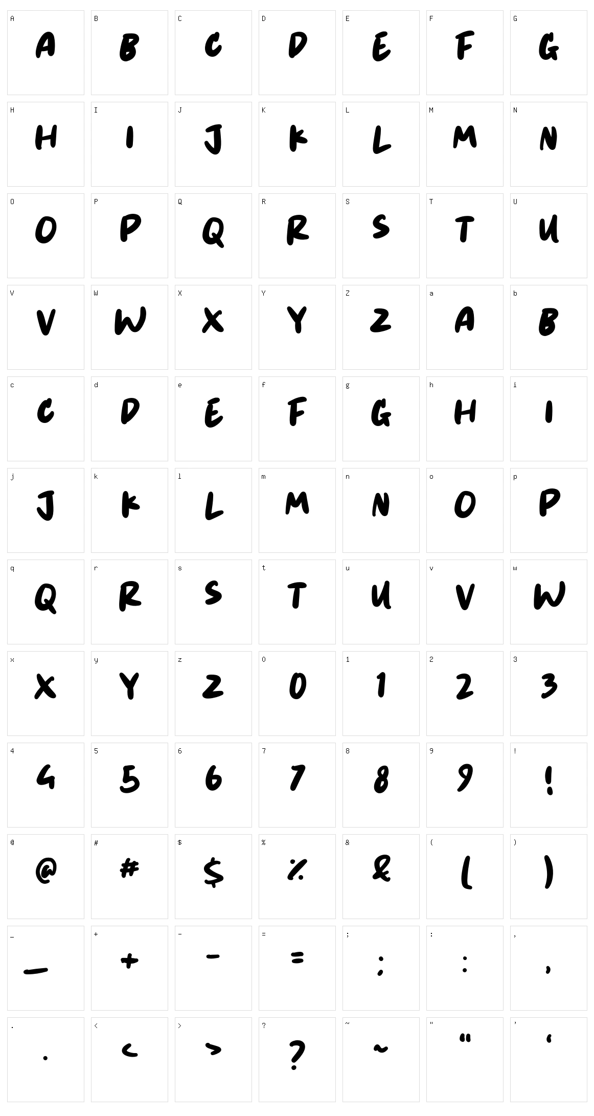 Jaslike Character Set