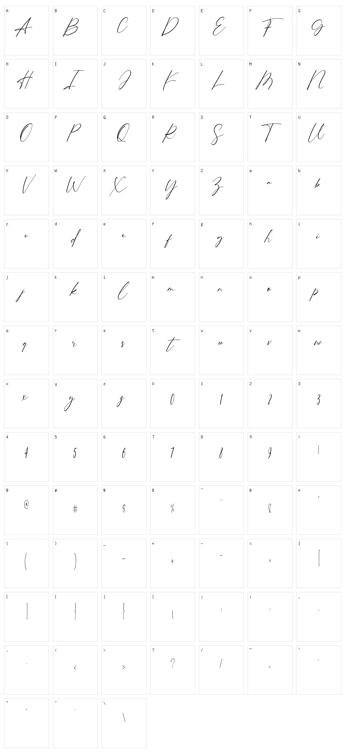 Jasmine Rose Character Set