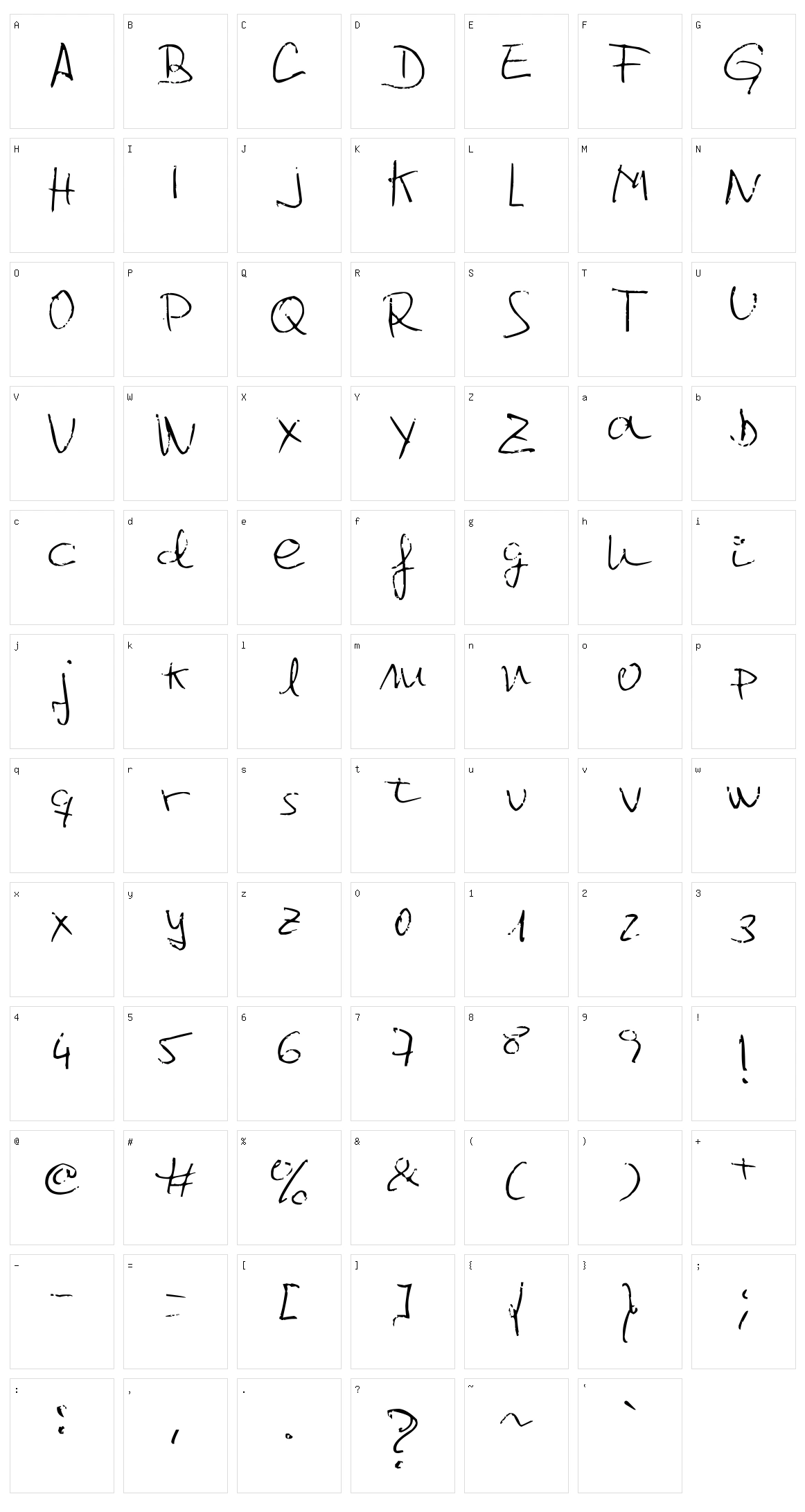 Jcgr61 Character Set